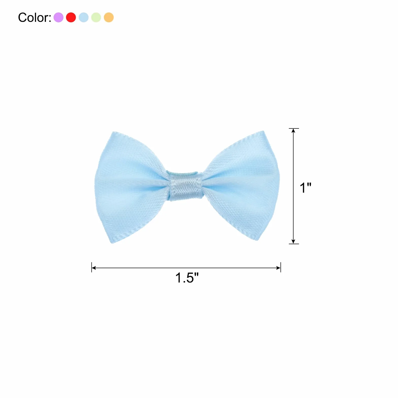 Mini Nœud Papillon Multicolore 3.8 x 2.5cm Satin Artisanat Bricolage Couture Mariage