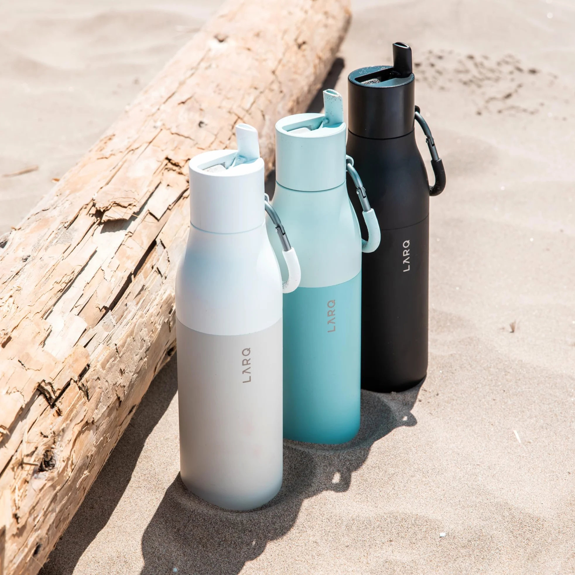LARQ Bouteille Flip Top 740ml - Bouteille isolée en acier inoxydable | Thermos, sans BPA | Garde les boissons froides et chaudes, Obsidian Black