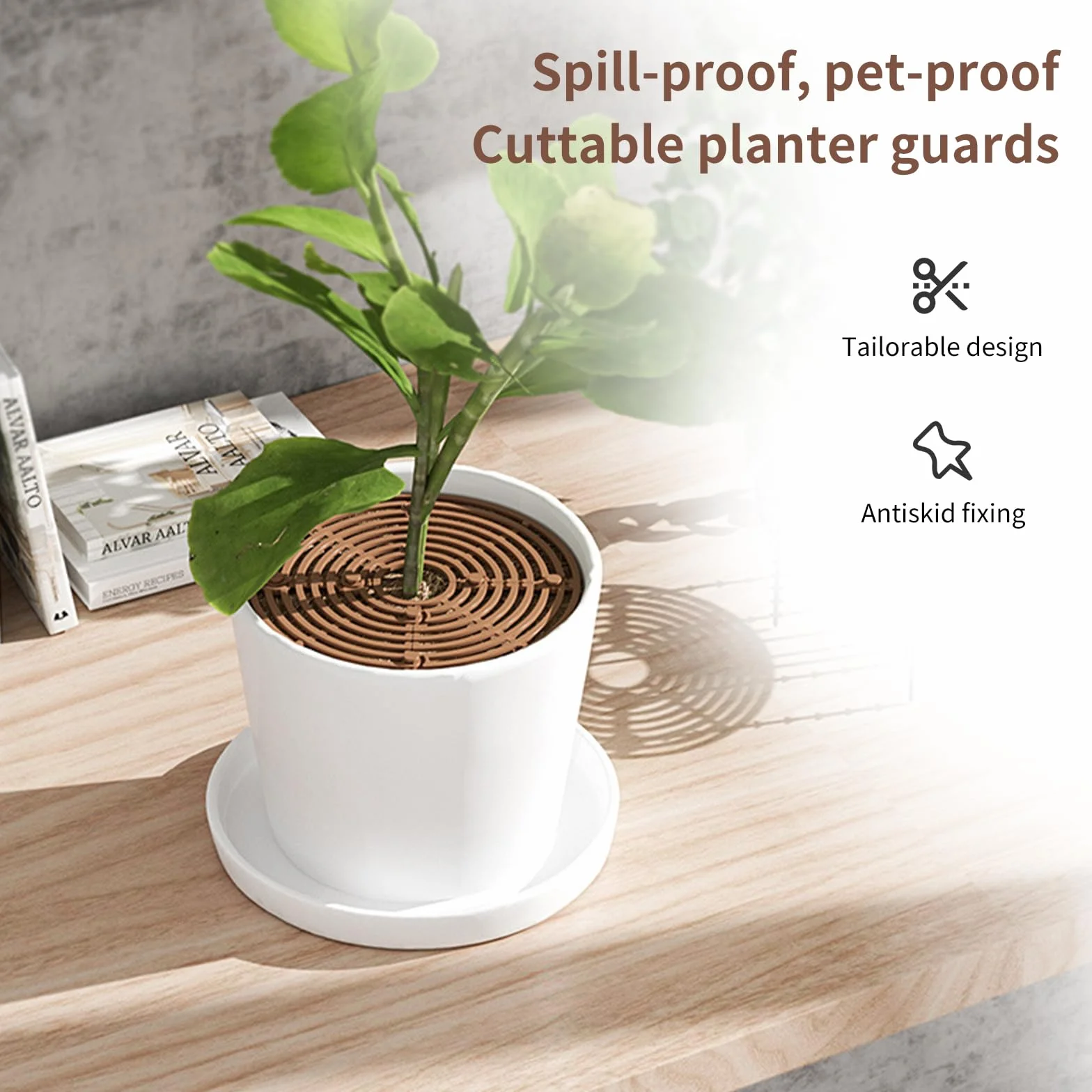 Protection Plante Chat, Grilles de Protection de Pots, 2 Pièces