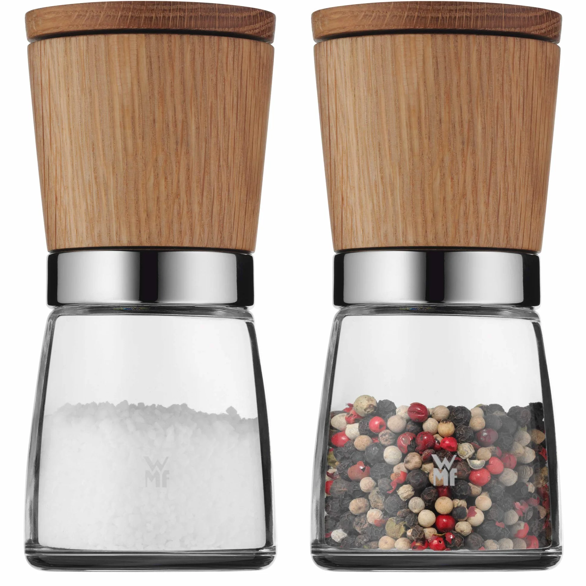 WMF Set de 2 Moulins à épices Verre 14 cm Marron