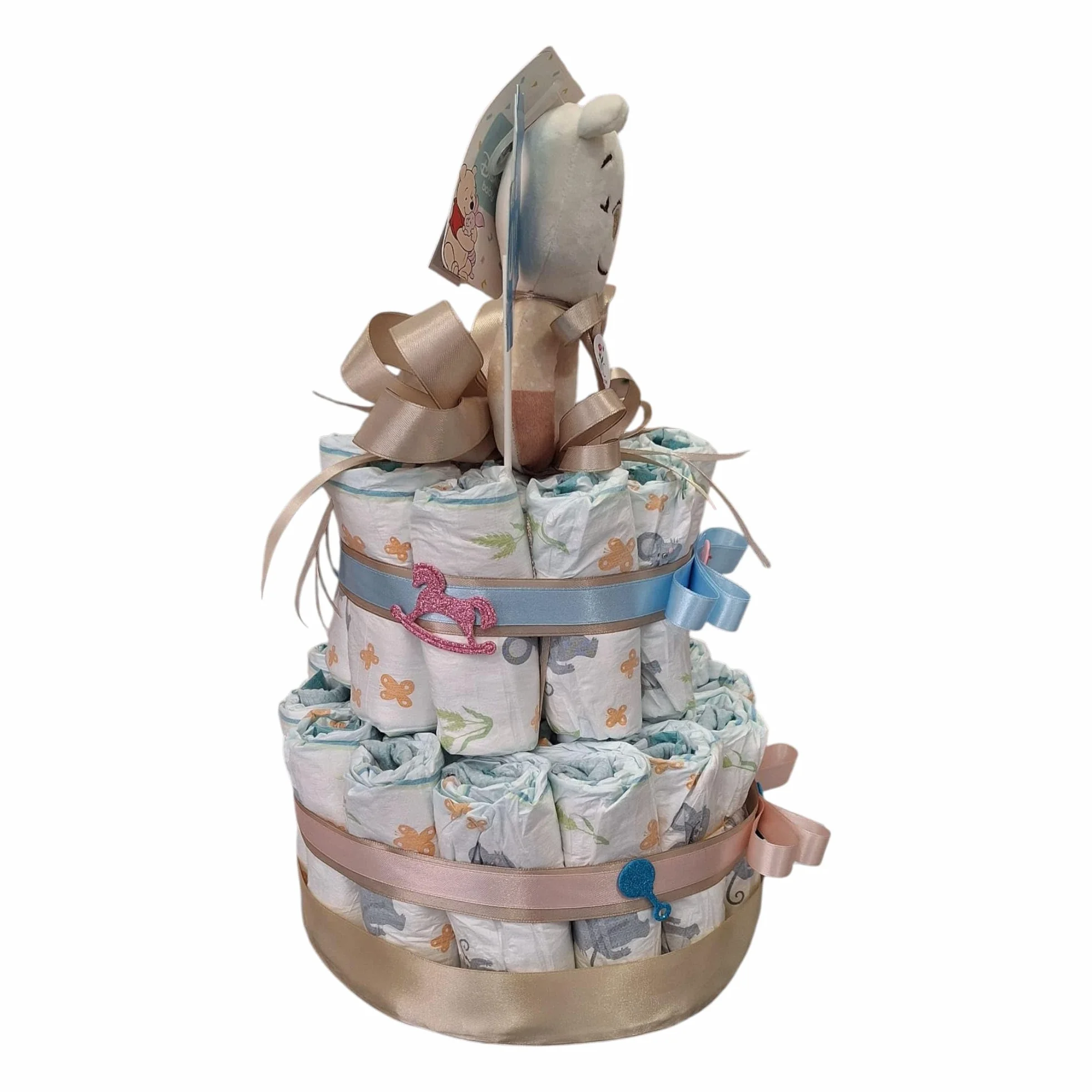 MC Gâteau à Couches Design Unisexe Thème Boy/Girl Cadeau Baby Shower Naissance