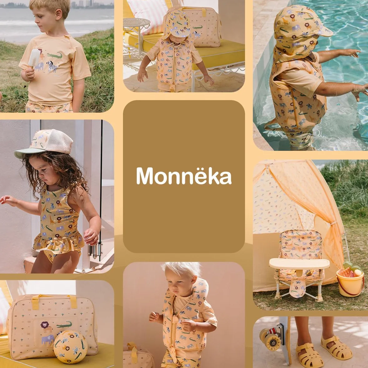 Couche de Bain Réutilisable UPF 50+ Séchage Rapide Motifs Colorés Wild Animals 6-12 Mois
