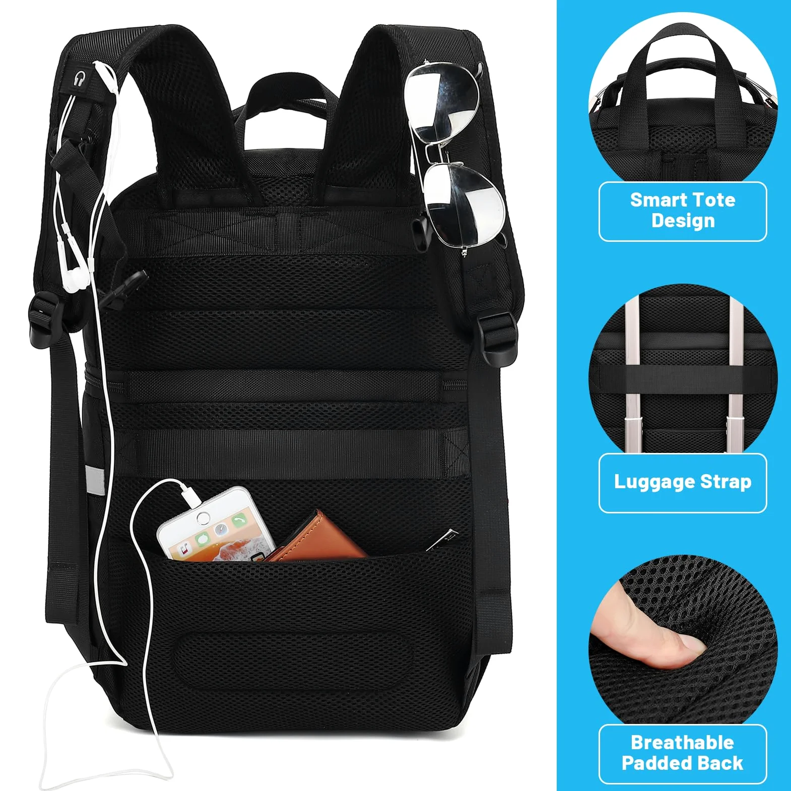 Sac à dos isotherme, sac à dos isotherme à double étage, sac à dos isotherme pour homme et femme, gris et noir