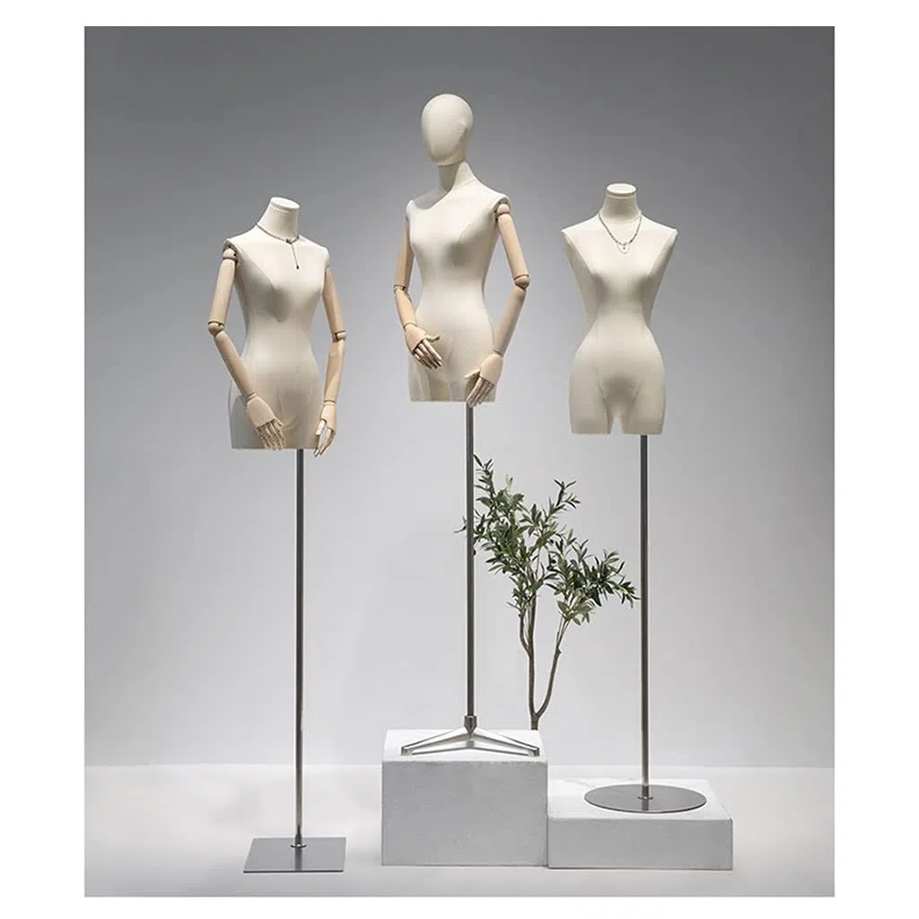 Mannequin Femme Ajustable (Lot de 2), Hauteur 150-220 cm, tête et Bras détachables, idéal pour la présentation de vêtements, Robes, Bijoux et vitrines de Mode - Taille S/SMA, Assistant de ta