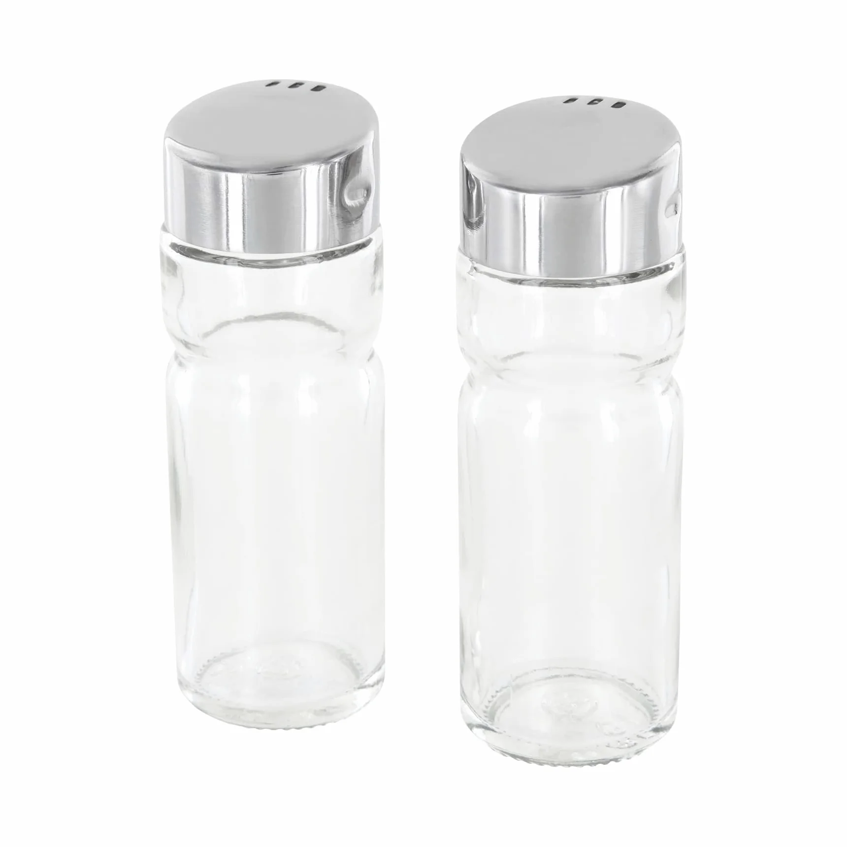 Westmark Ménage Sel et Poivre, 6 Pièces, 3 Pièces, Capacité : env. 40 ml, Acier Inoxydable/Verre, Wien, Argent/Transparent, 650222E2