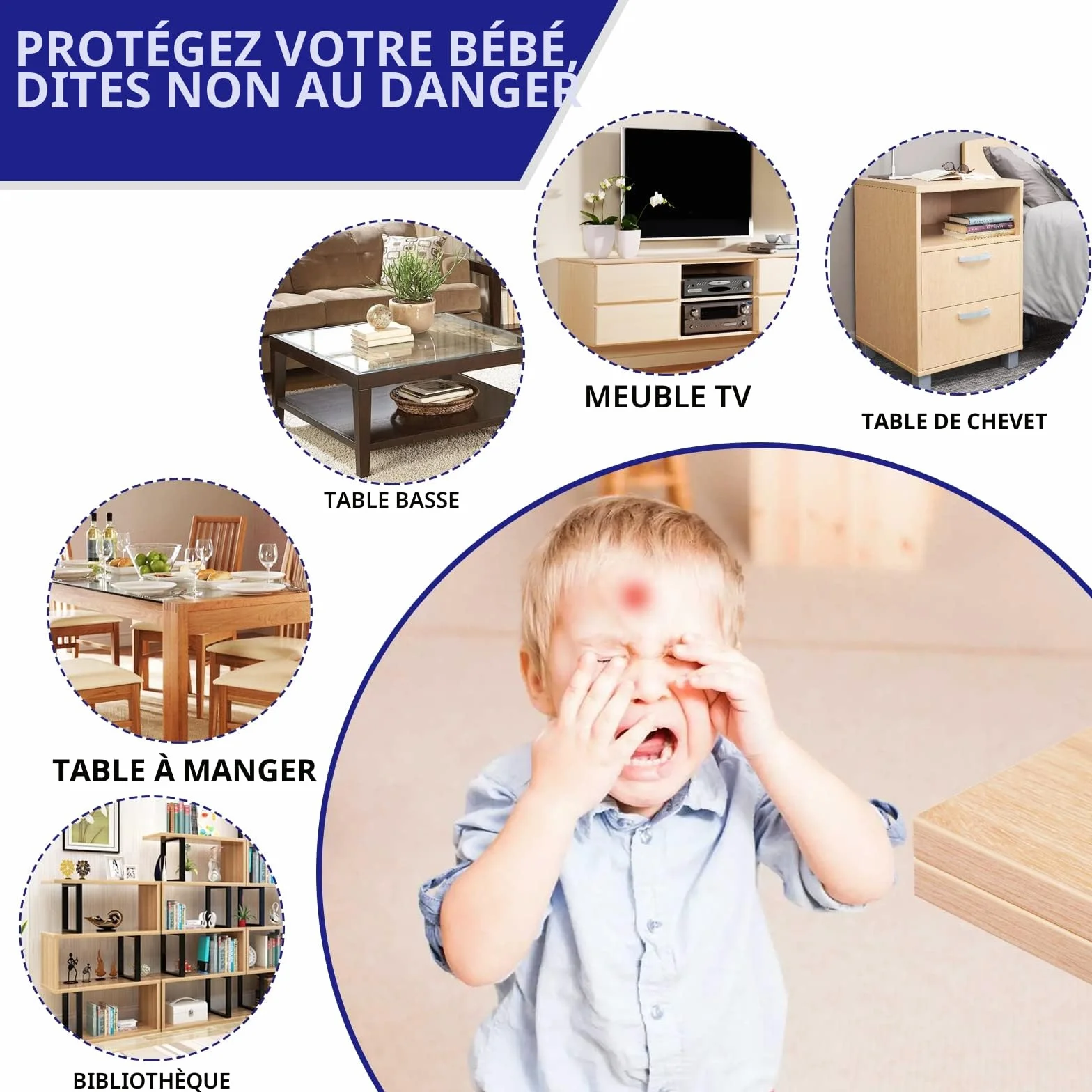 Protection Coin de Table Bebe 30PCS Protection Angle Bebe Protection Meuble Bébé pour Berceau, Cheminée, Escaliers