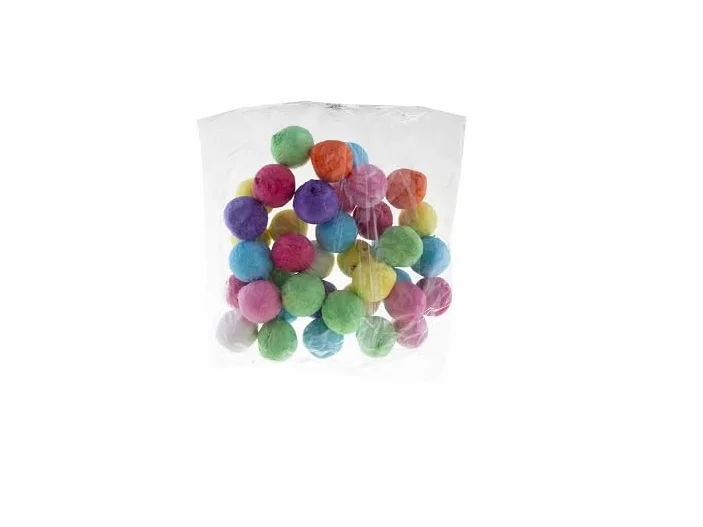 Lot de 12 Sachets 50 Mini Boules Ouate pour Sarbacane