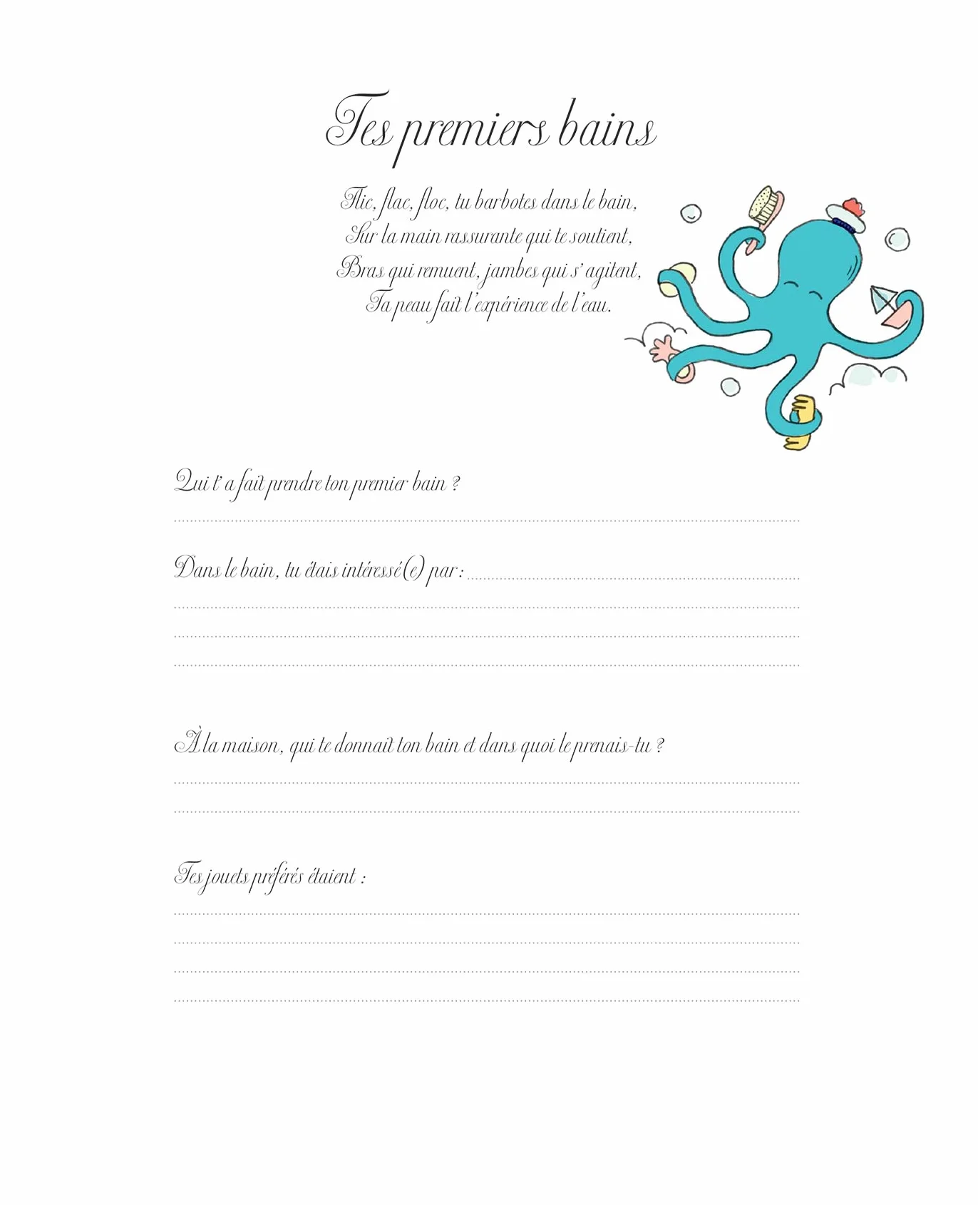 Le petit journal de mon bébé