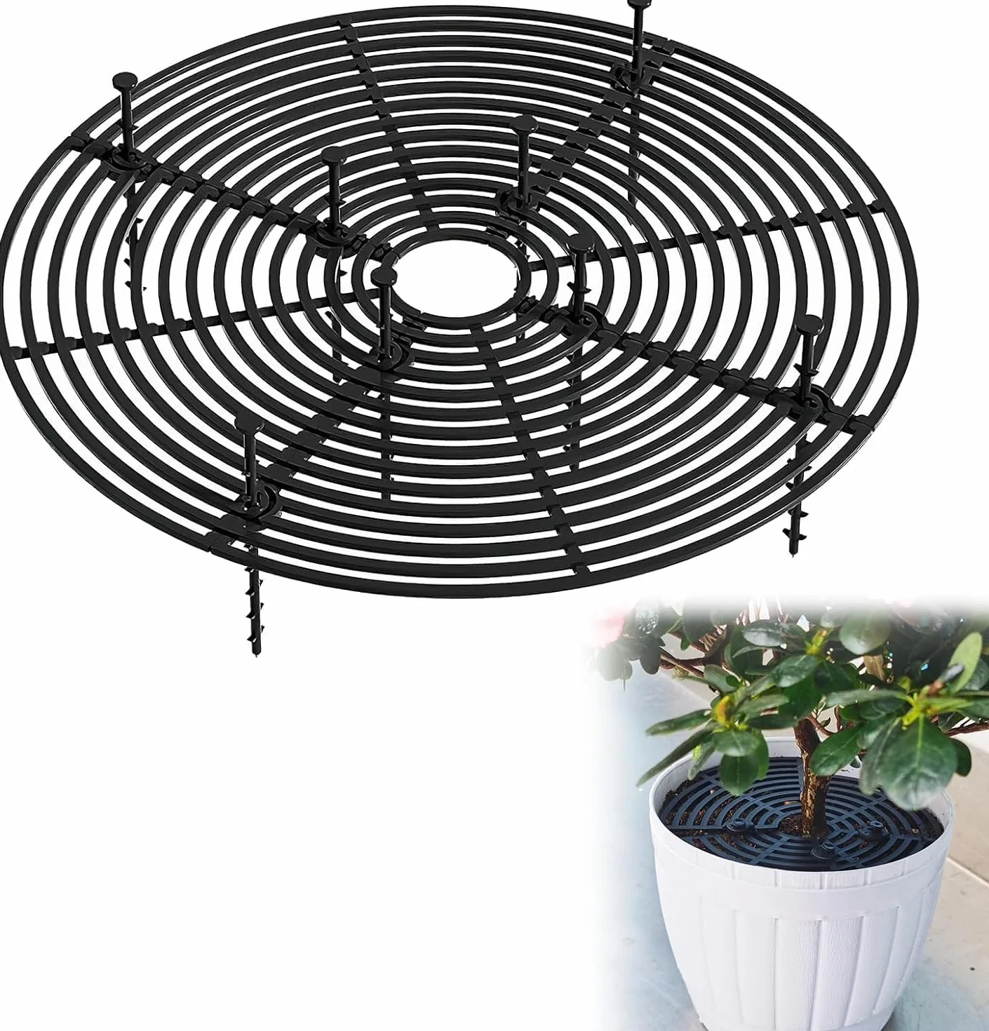 Grilles de Pots de Plantes Cache-Pot jusqu'à 30 cm Diamètre Couvercle Protection Sol