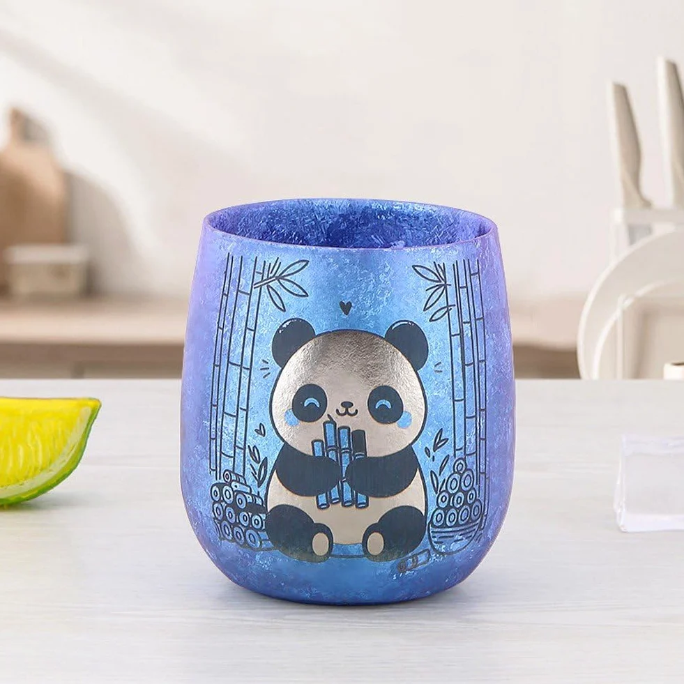 Tasse À en Titane À Motif Panda, Tasse À Boire en Titane, Tasse À Café pour À Dos, Camping en Plein Air