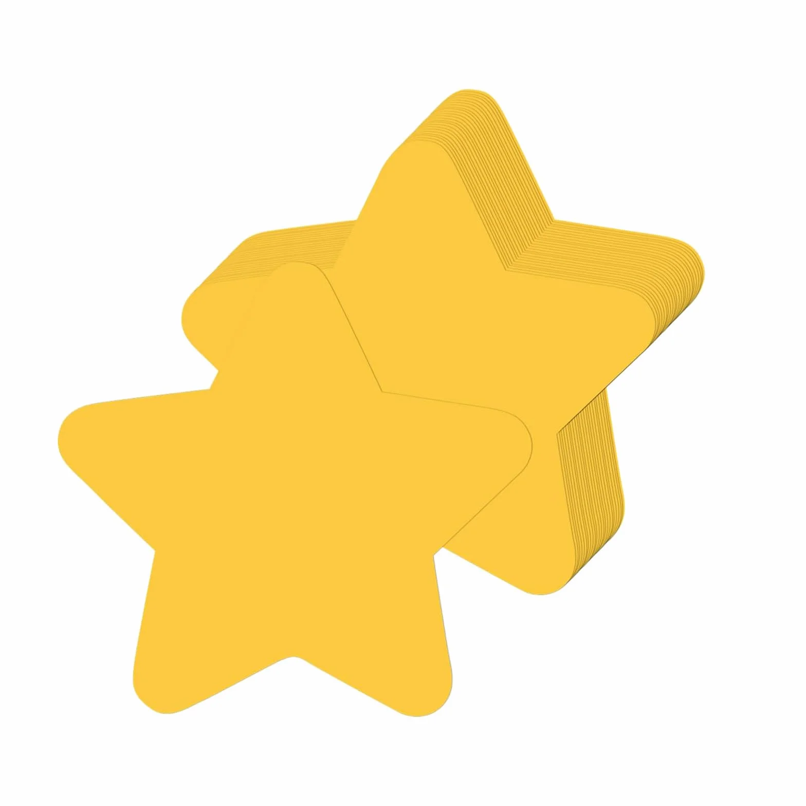 Étoiles en papier jaune 10x10 cm, 100 pièces, pour décoration murale et projets de bricolage