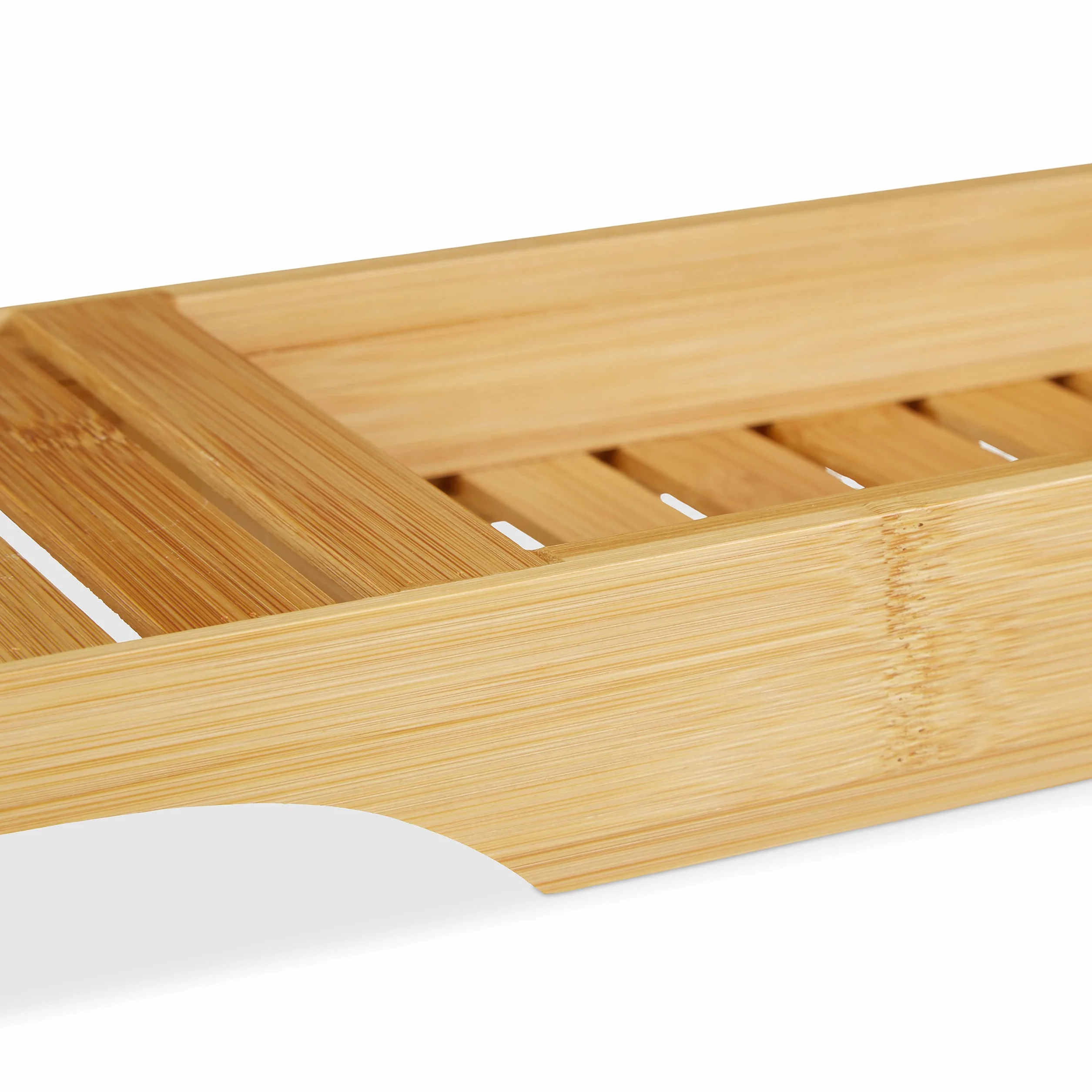 Relaxdays Pont de baignoire en bambou 4,5 x 68,5 x 14,5 cm plateau de bain nature