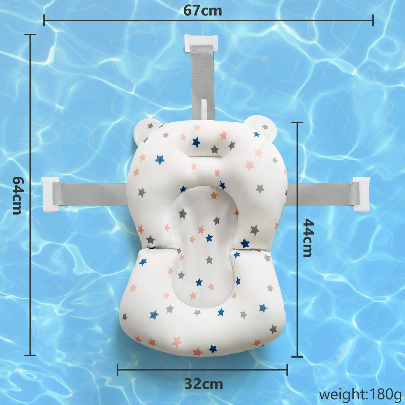 Glenmore Coussin de Bain Bébé Transat pour Baignoire Matelas Réducteur Hamac 0-12 Mois Siège Réglable