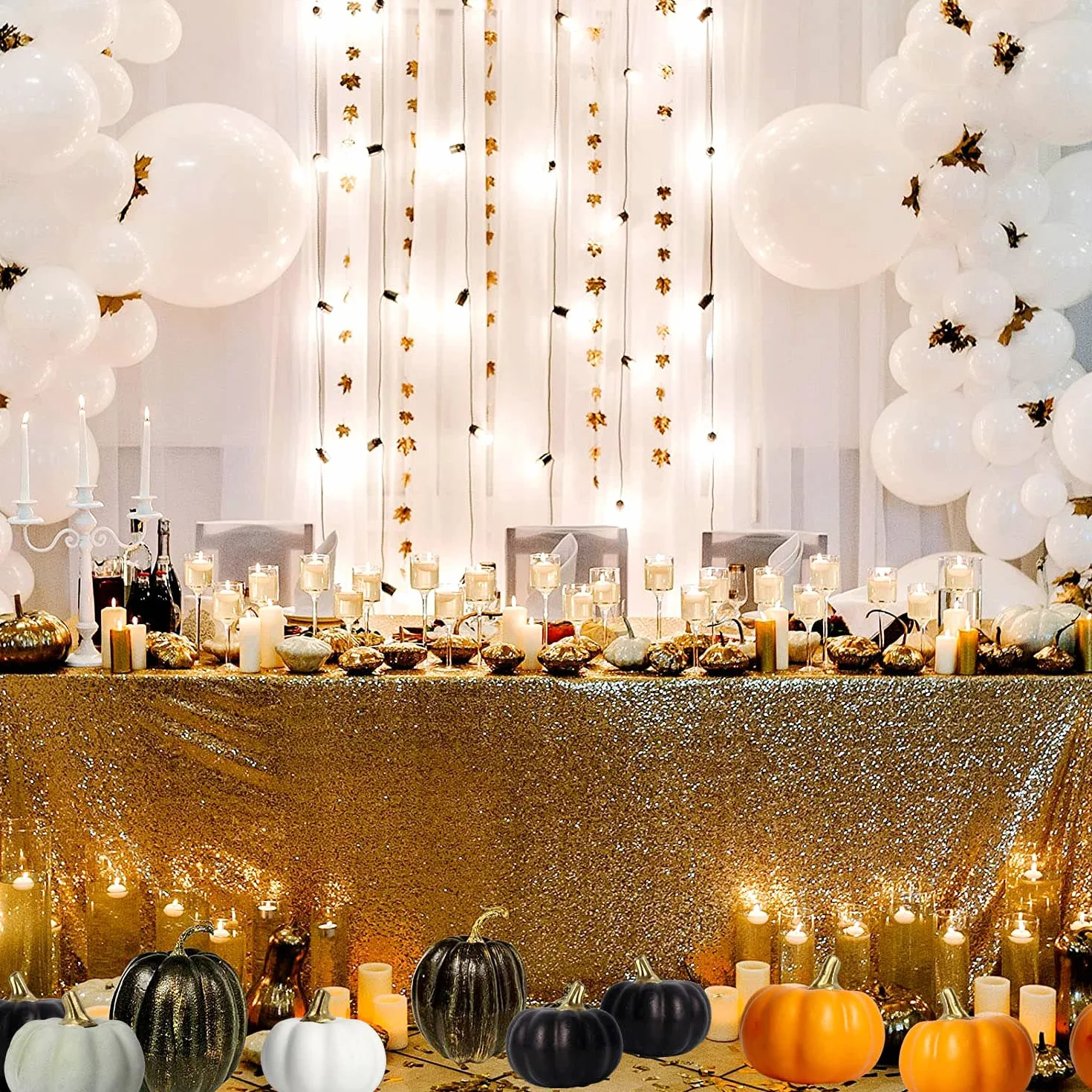Halloween Automne Citrouille Artificielles Ensemble Decoration Intérieur Exterieur Mini Citrouilles Table Thanksgiving Noël