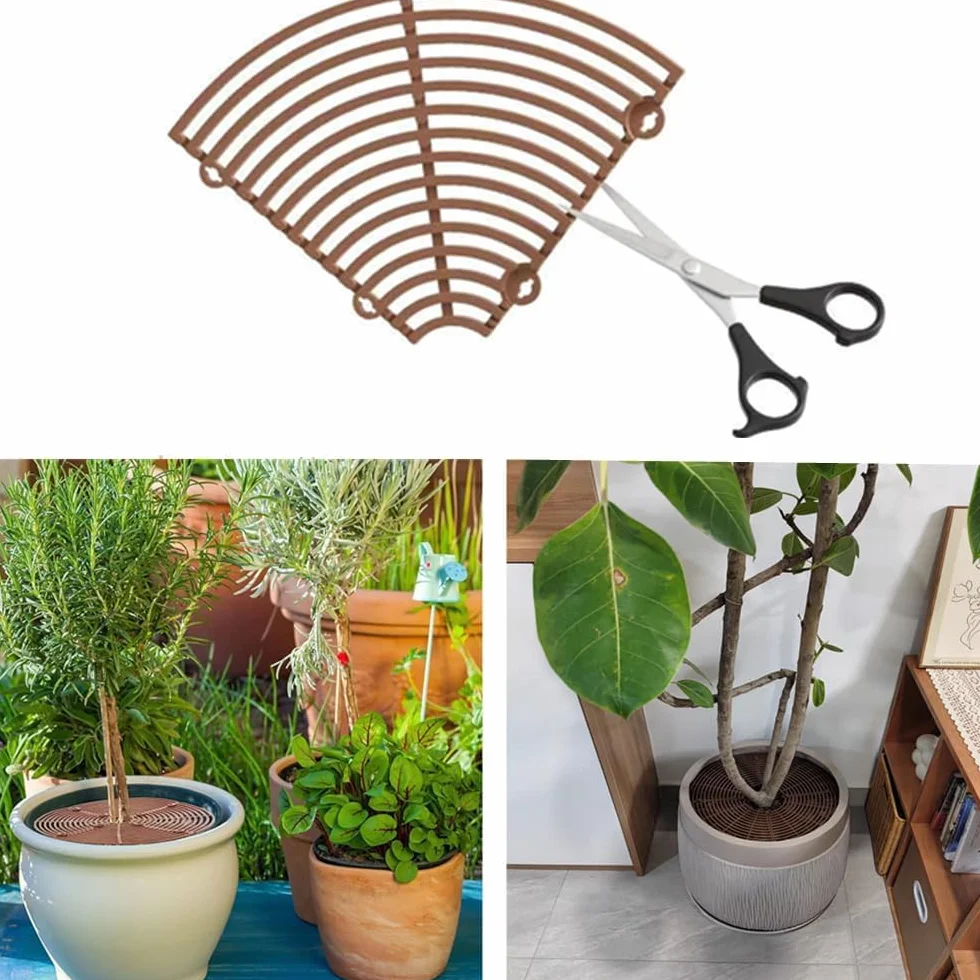 Grille Protection Plante Cache-Pot Réglable 30cm, Grilles de Protection pour Pots de Plantes
