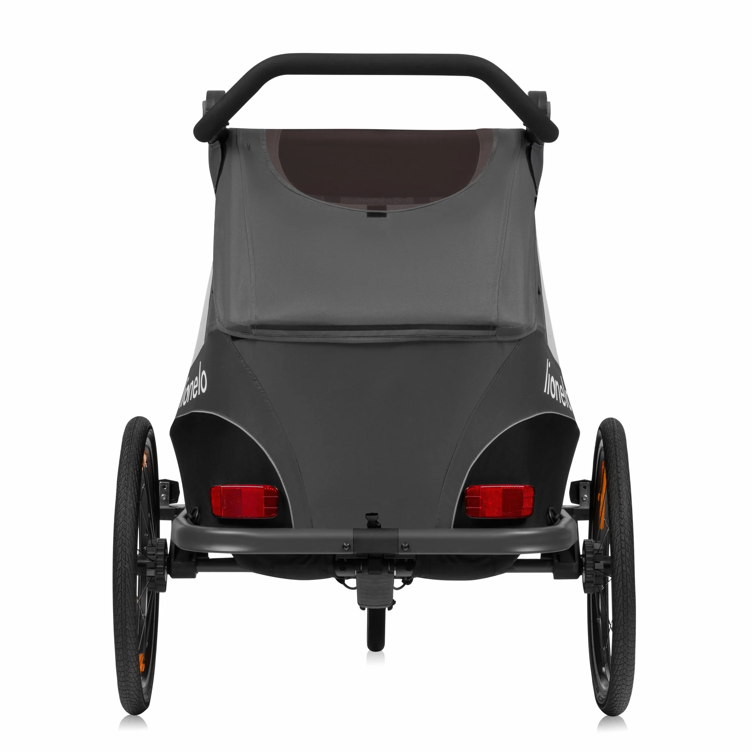LIONELO CAMA Remorque vélo 2 en 1 poussette enfants 6 mois-6 ans 2x22 kg suspension grandes roues auvent étanche