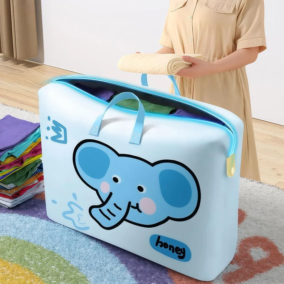 Trousse de Soin Bébé Géante Elephant Cartoon, Sans Odeur, Douce, Grande Capacité pour Vêtements et Couvertures