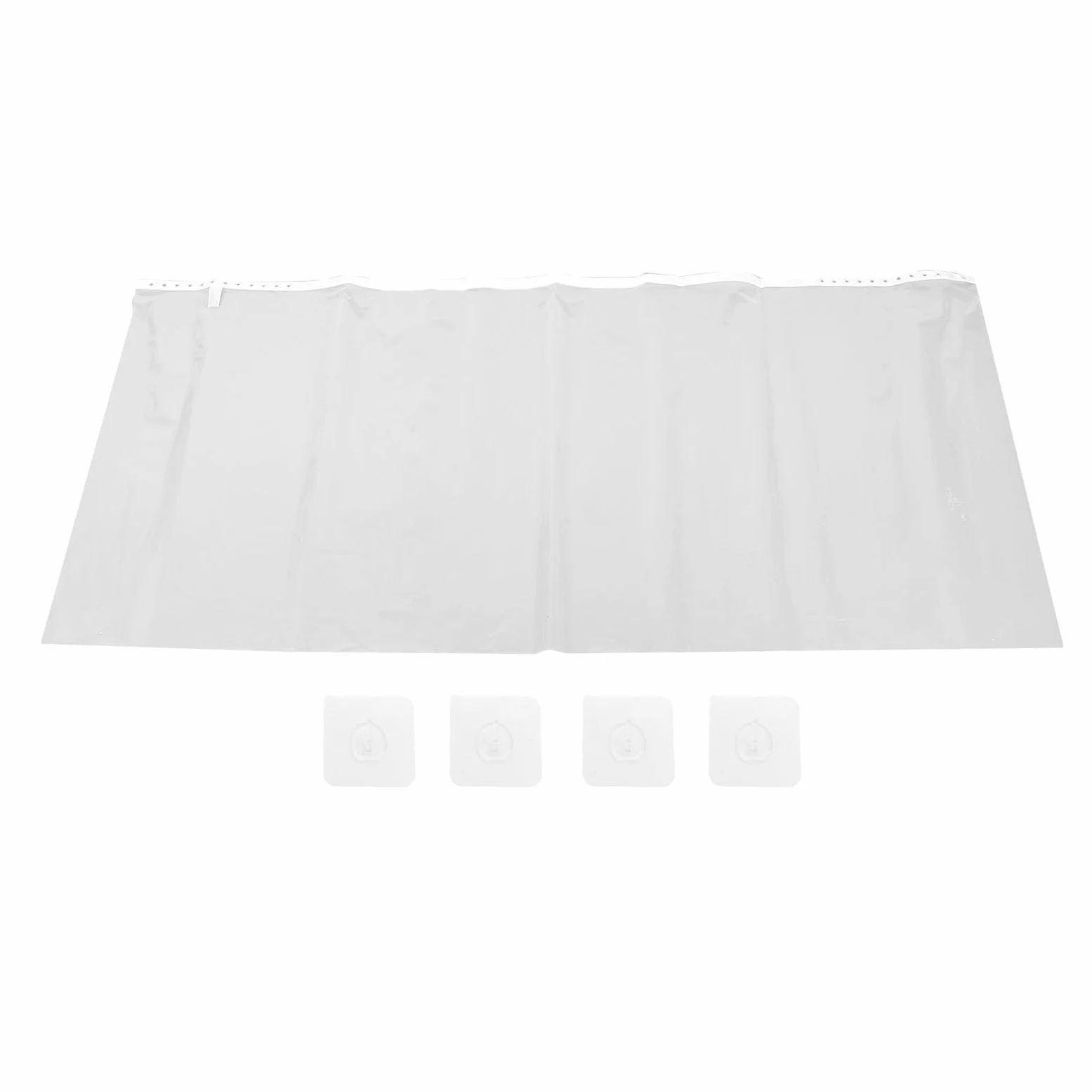 KIMISS Doublure de Rideau de Douche en Plastique Transparent avec Crochets Réglables pour la Protection de la Salle de Bain, Rideau de Bain EVA Imperméable et Durable
