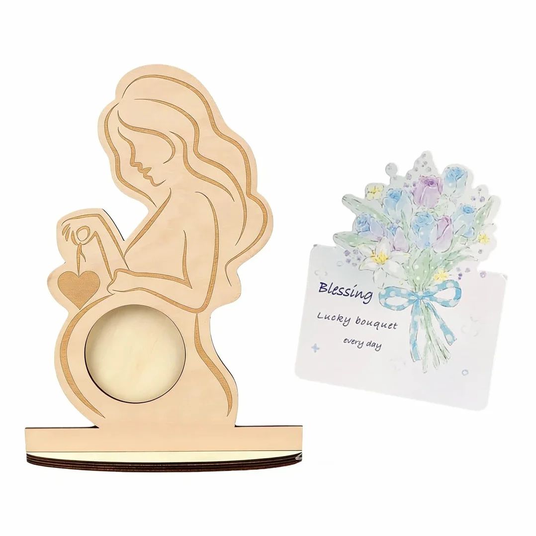 Cadre photo échographie en bois pour sonogramme bébé, cadeau grossesse baby shower Gender Reveal