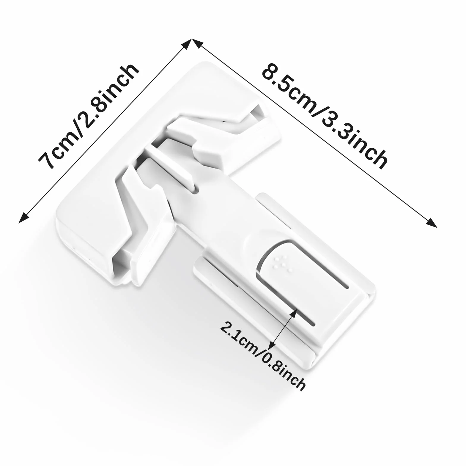 Lot de 2 verrous de réfrigérateur pour enfants - Sans outils - Installation facile (blanc + noir)