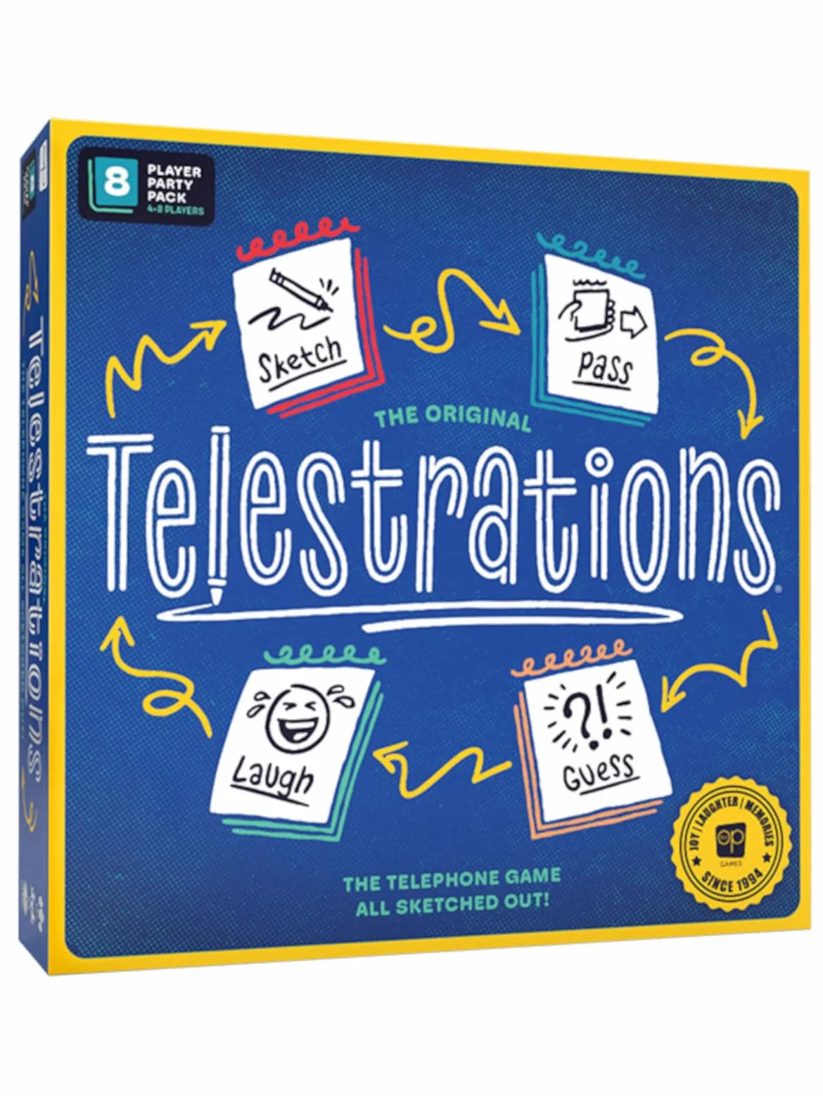 USAopoly Telestrations Refresh Jeu de fête de Famille à partir de 10 Ans 4 à 8 Joueurs 30 Minutes de Temps de Jeu ou Plus