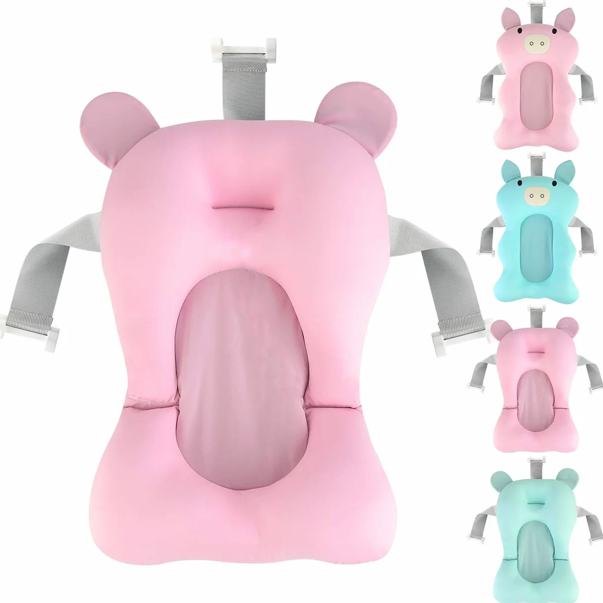 Josopa Coussin de Baignoire Anti-Dérapant pour Nouveau-Né, Siège de Bain Flottant pour Bébé