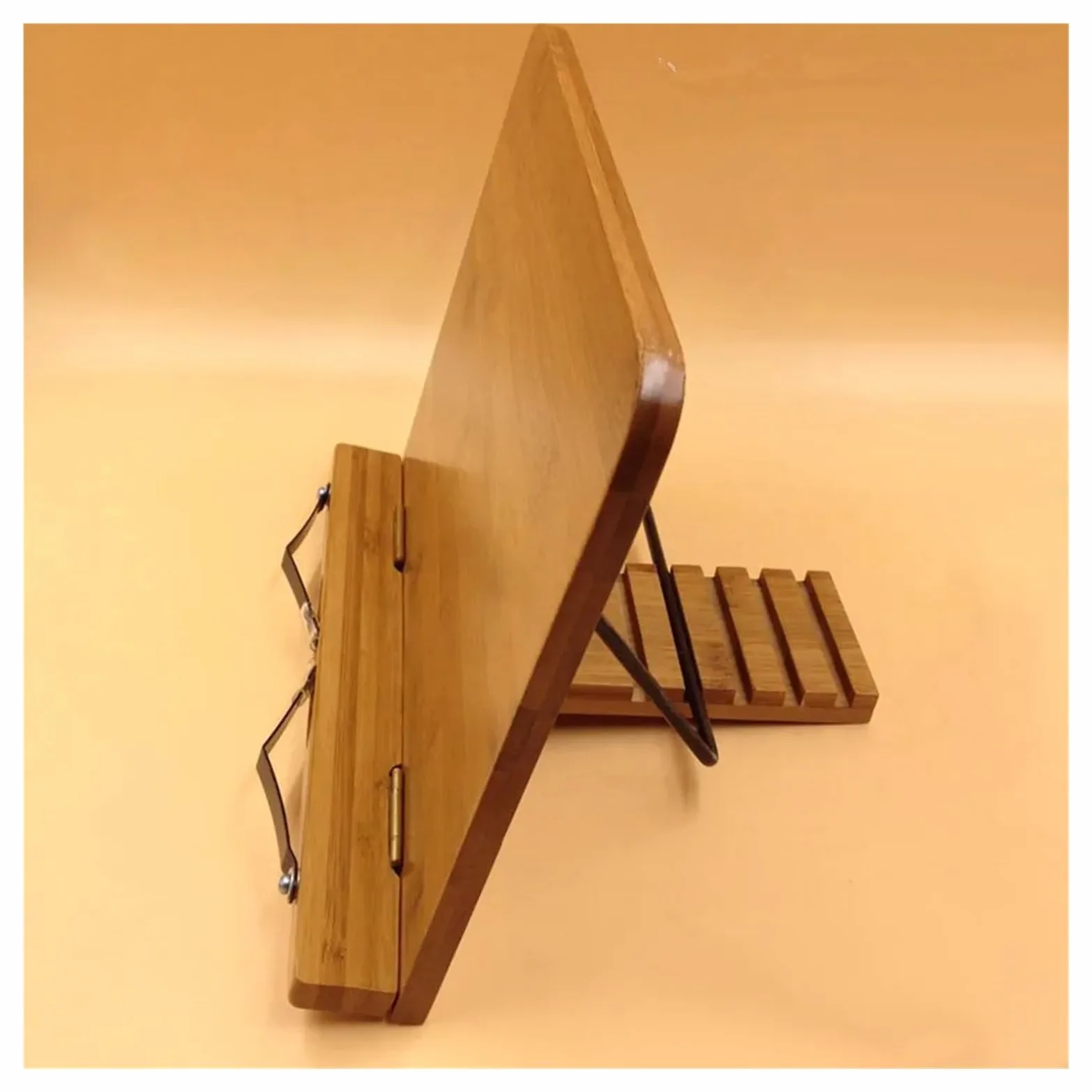 Support De Livre De Cuisine En Bois Support réglable for livres de cuisine | Grain de bois robuste et stable pliable for support de lecture de partitions
