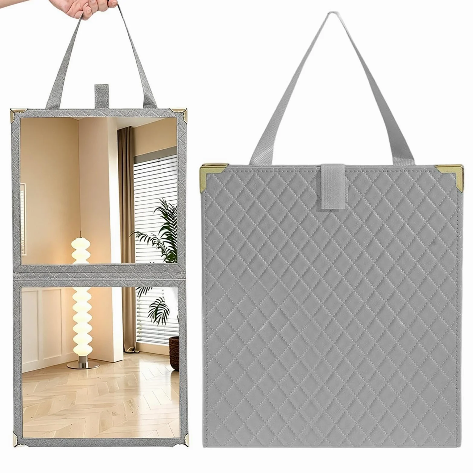 Générique Miroir en Pied Pliant Mural Incassable et en Acrylique Grandeur | Miroir pour de Scène et Loge pour Salle de Classe Studio Scène Chambre Dressing Hôtel Camping