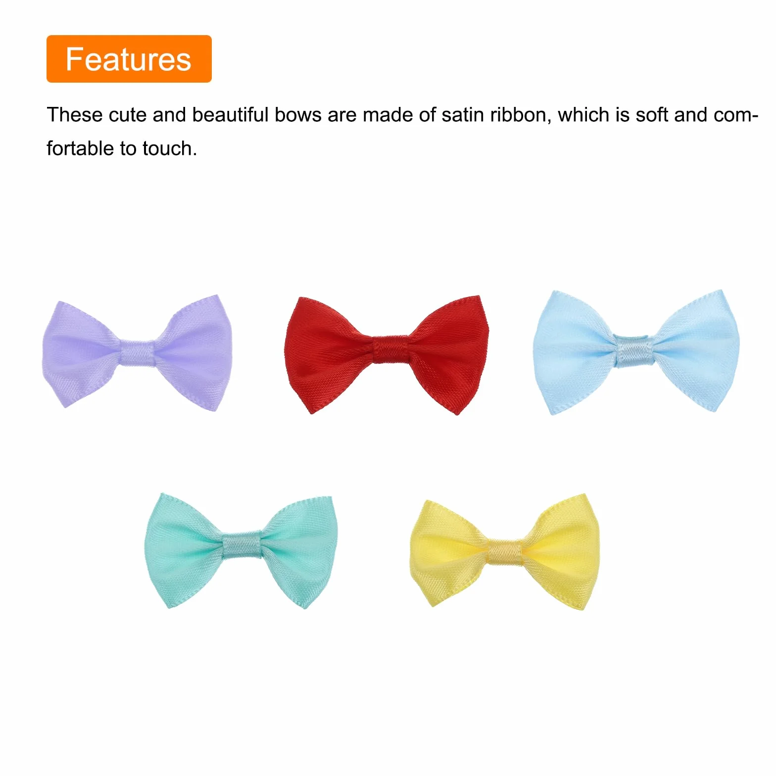 Mini Nœud Papillon Multicolore 3.8 x 2.5cm Satin Artisanat Bricolage Couture Mariage
