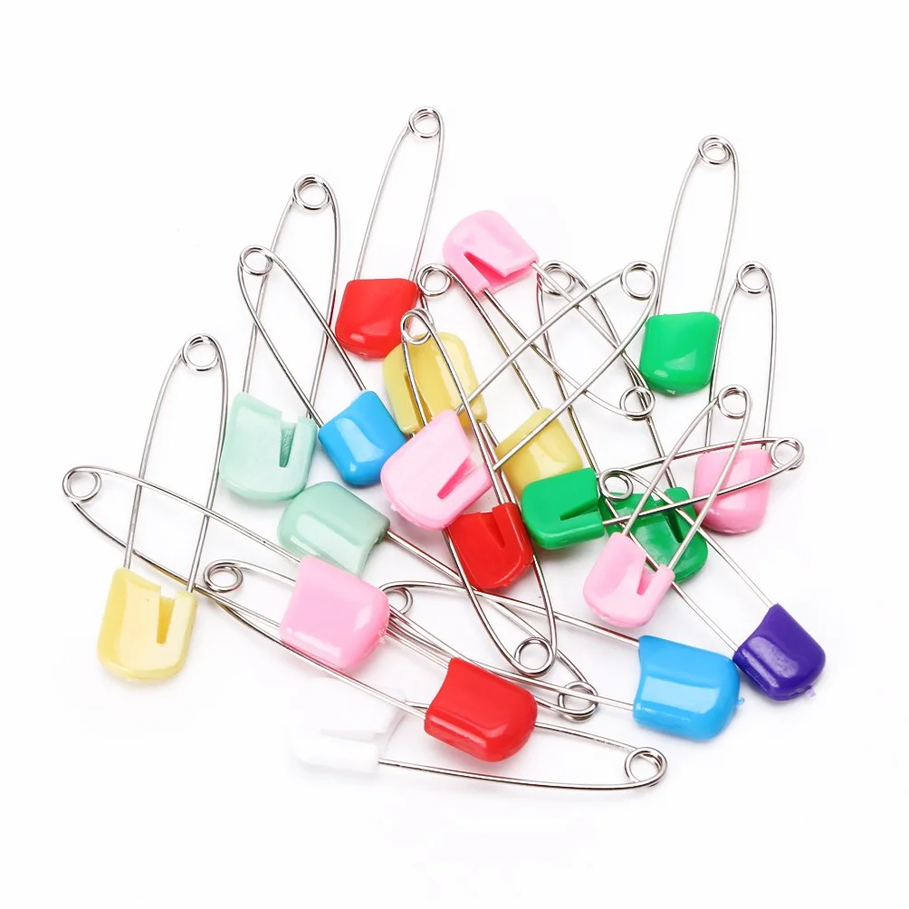 Épingles de sécurité 20 pièces bébé Nourrisson Enfant Nappe épingles à Couches Support de Verrouillage de sécurité coloré Multicolore