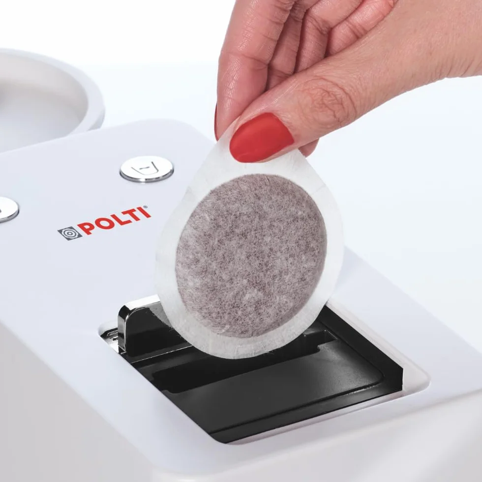 Polti Coffea S15W, Machine à Café Espresso, Compatible avec Dosettes ESE 44 mm, Réservoir 0,85 L, Température et Longueur Réglables, Pression 19 Bars, Blanc
