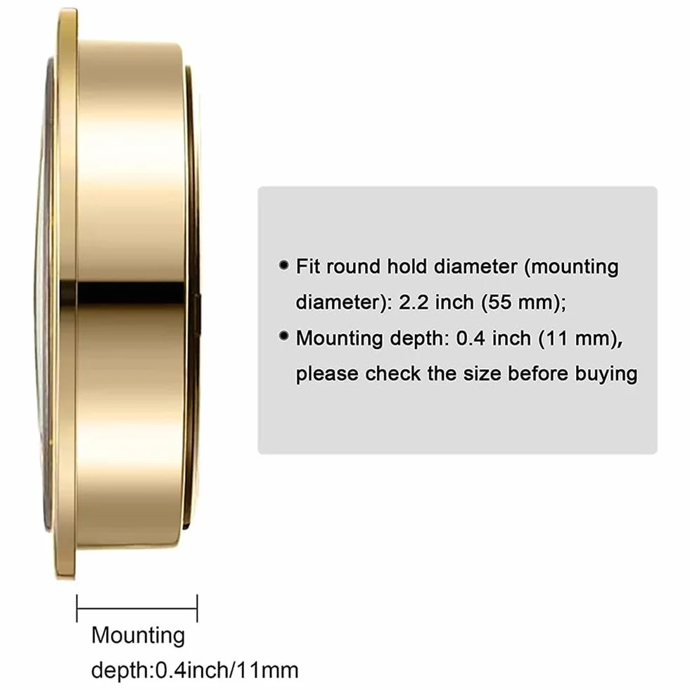 Mini horloge à quartz ronde 61 mm avec insert