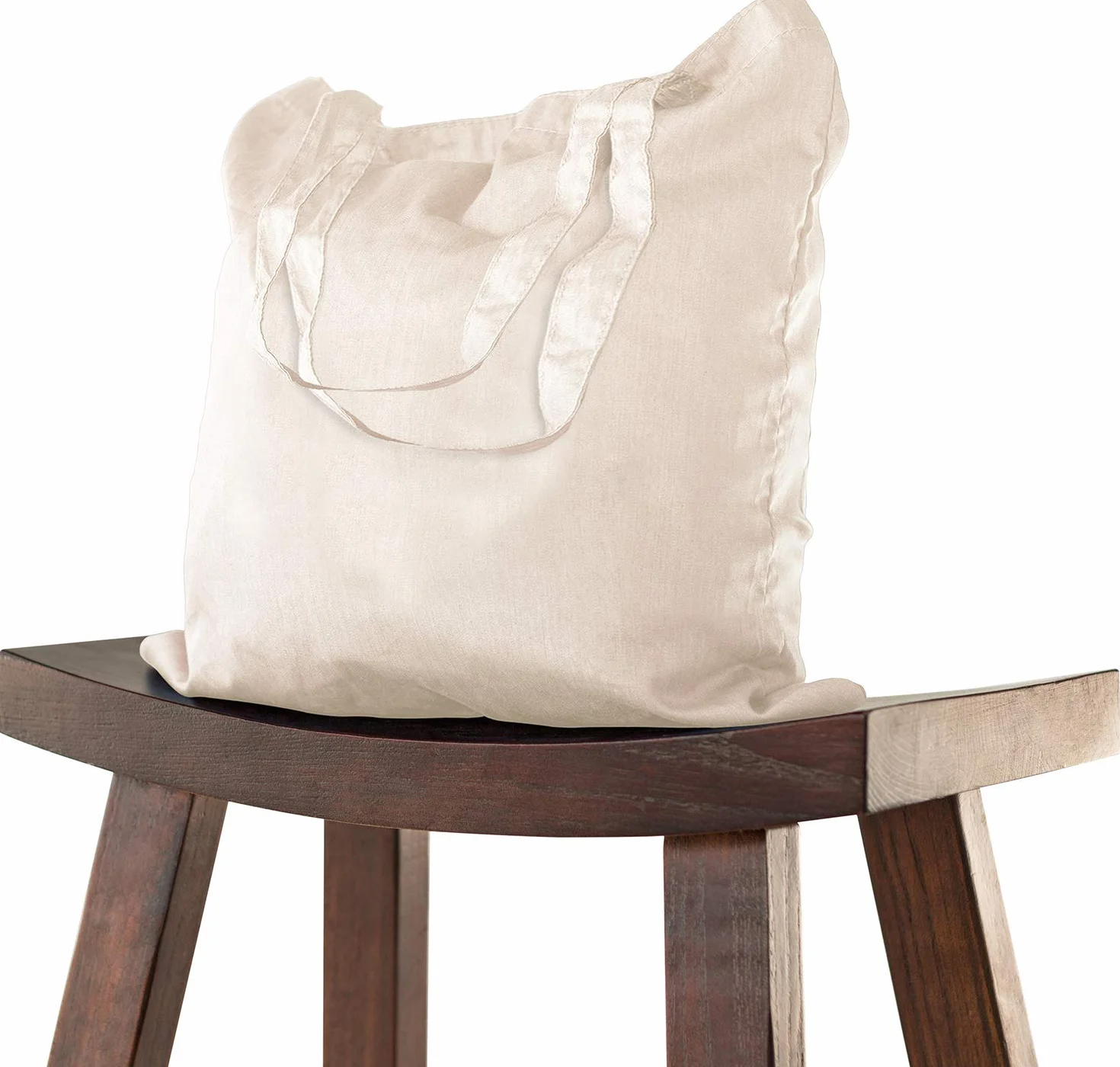 Sac en Coton 38 x 42 cm Oeko-Tex® Anses Courtes Non Imprimé Toile de Jute