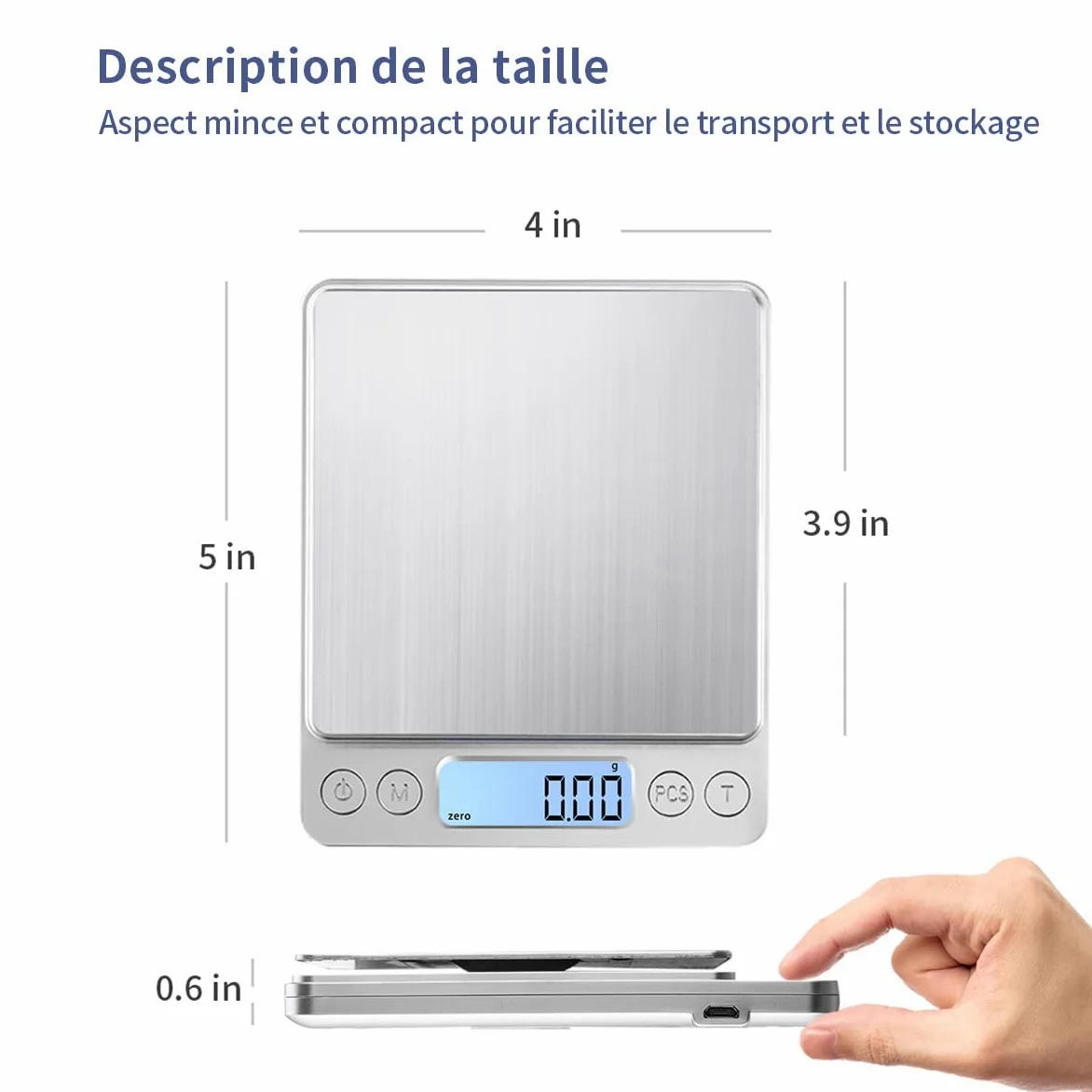 Balance de cuisine améliorée avec une capacité de pesée maximale de 1kg/0.01g,Petite Mini Balance Milligramme, pour Bijoux, Matières Médicinales, Poudre,Cuisine Alimentaire, Grains de Café