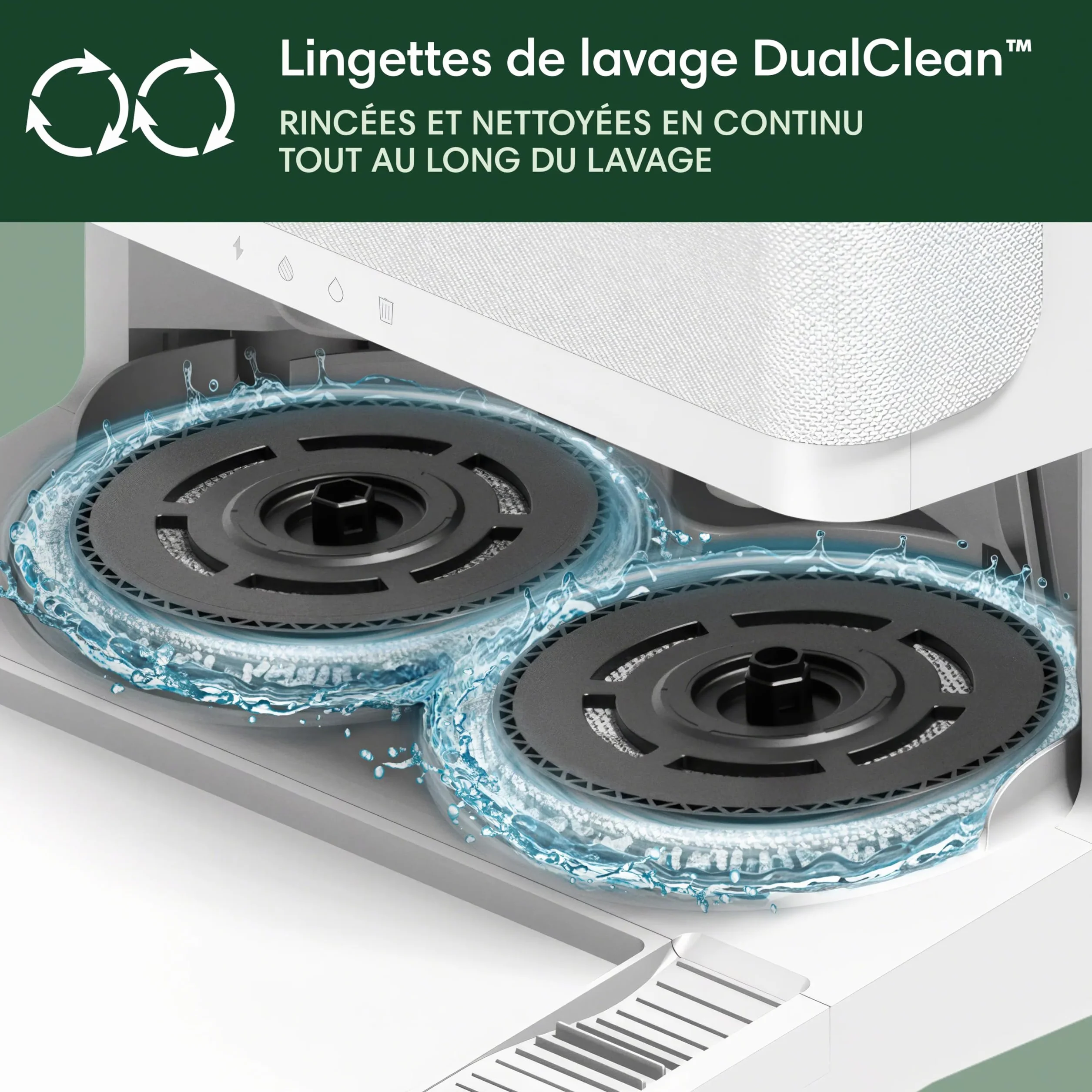 iRobot Roomba Plus 505 Combo Robot Aspirateur Laveur AutoWash Base Multifonction Lavage Séchage Air Chaud PrecisionVision IA LiDAR Clearview Pro 75 Jours Autovidage Blanc