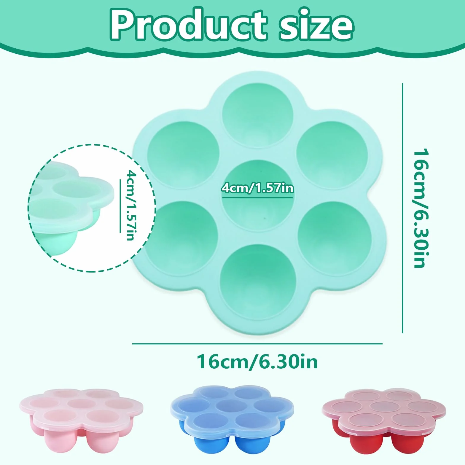 Bac à Glaçons avec Couvercle Bébé, Plateaux de Congélation Aliments Bébé en Silicone, Moule Purée Bébé