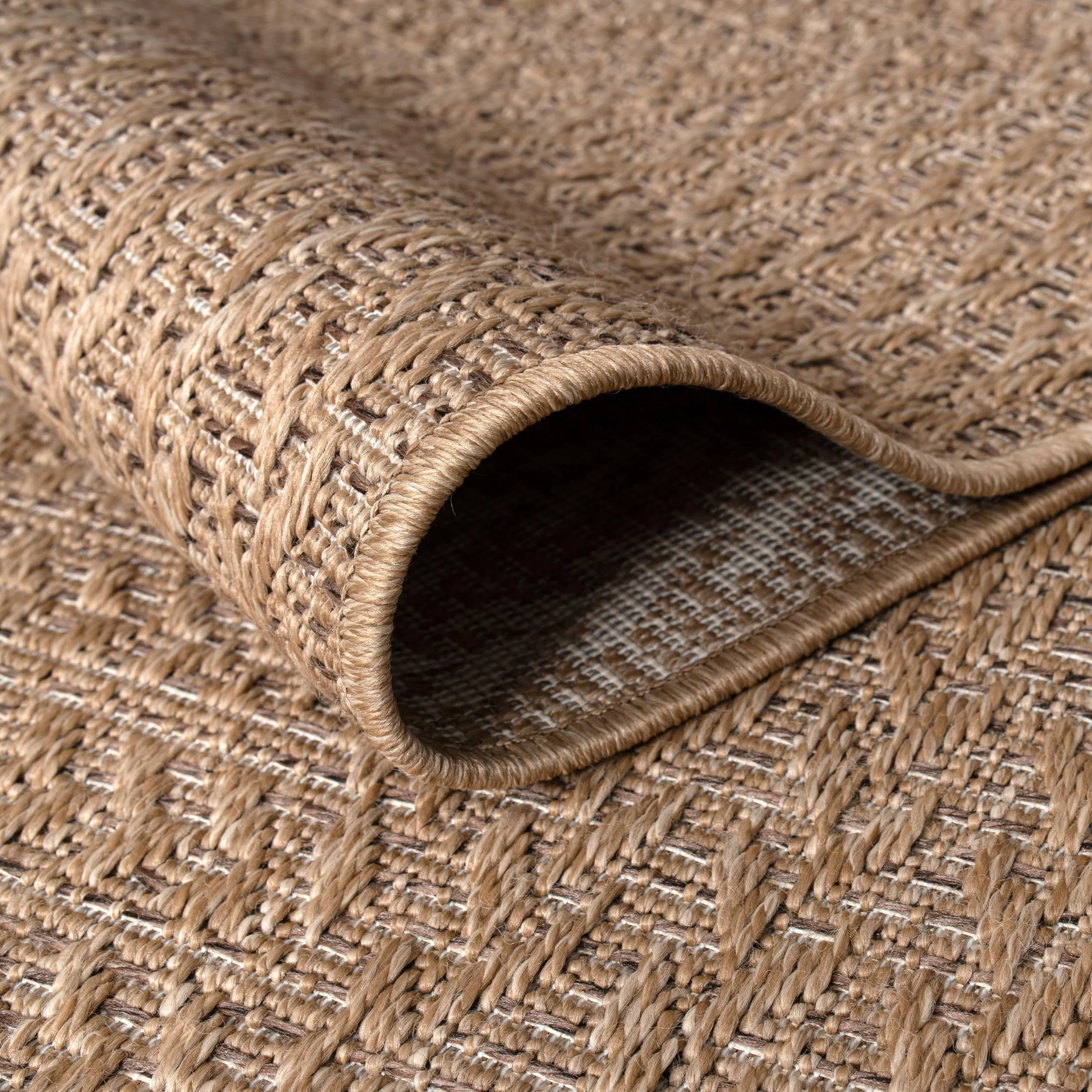 Paco Home Tapis d'extérieur Look Jute 160x230 cm Noir Beige