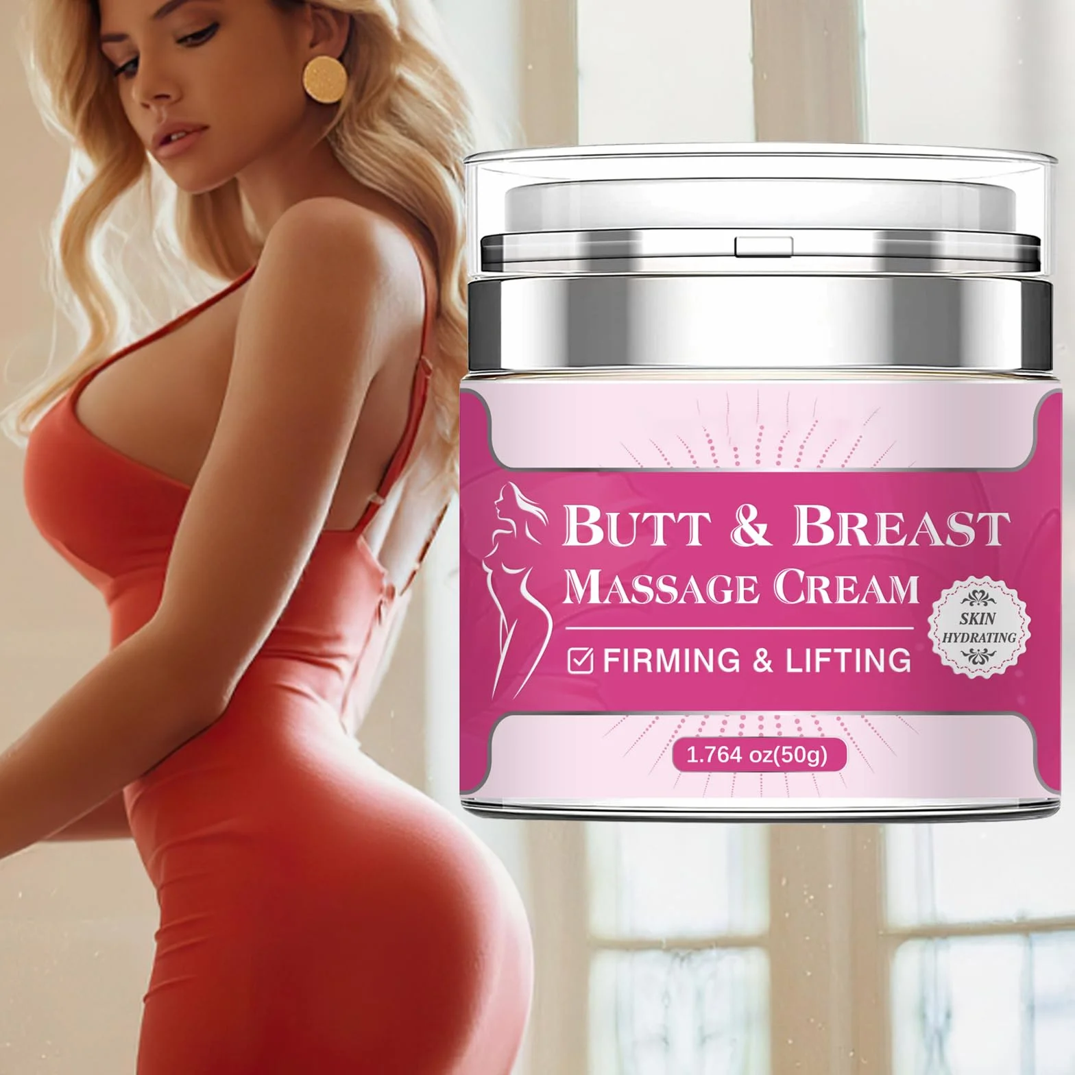 Crème d'amélioration de la Poitrine 50g Augmentante Hydratante Raffermissante Lifting Massage
