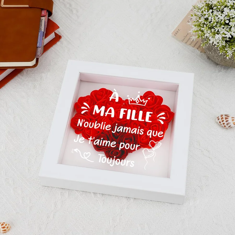 Cadre Photo 3D Cadeau pour Ma Fille Anniversaire Noel Saint Valentin
