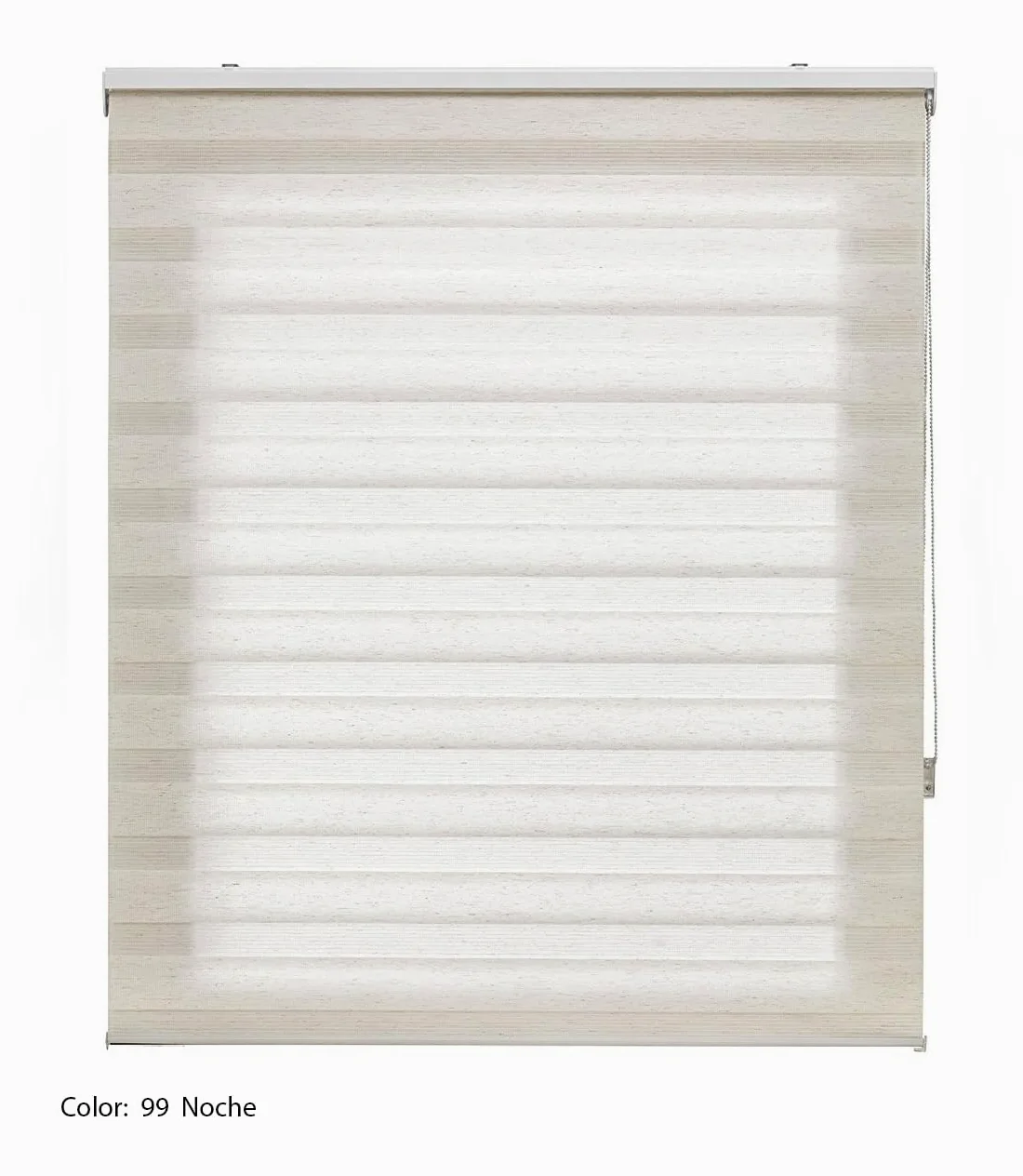 Estoralis | Vera | Store Enrouleur Jour Nuit Moderne | Double Tissu Uni | Lin | 125 x 180 cm. (Largeur/Hauteur) Taille du Tissu 122 x 175 cm. | Stores pour fenêtres et Portes