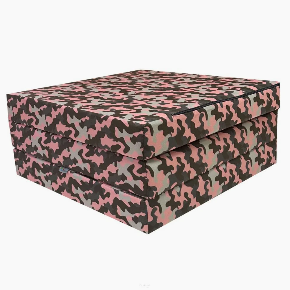 FORTISLINE Matelas Pliant 180 x 65 x 7 cm – Matelas d’Appoint en Mousse 3 Parties avec Housse Lavable – Matelas de Voyage et Camping – Fabriqué dans l’UE
