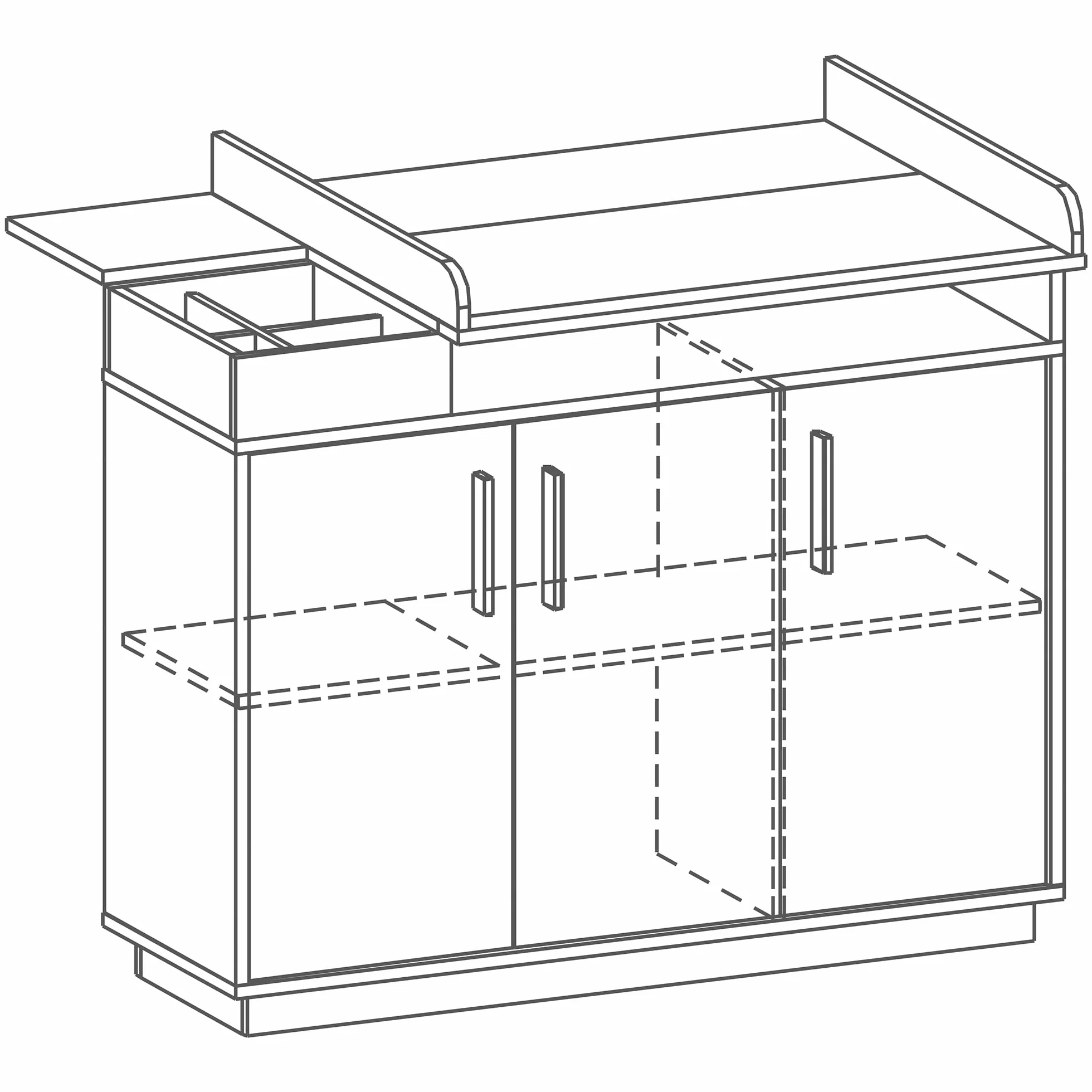 Chambre Bébé Complète Olaf Lit Évolutif 70 x 140 cm Commode à Langer Armoire 3 Portes Blanc Décor Bois