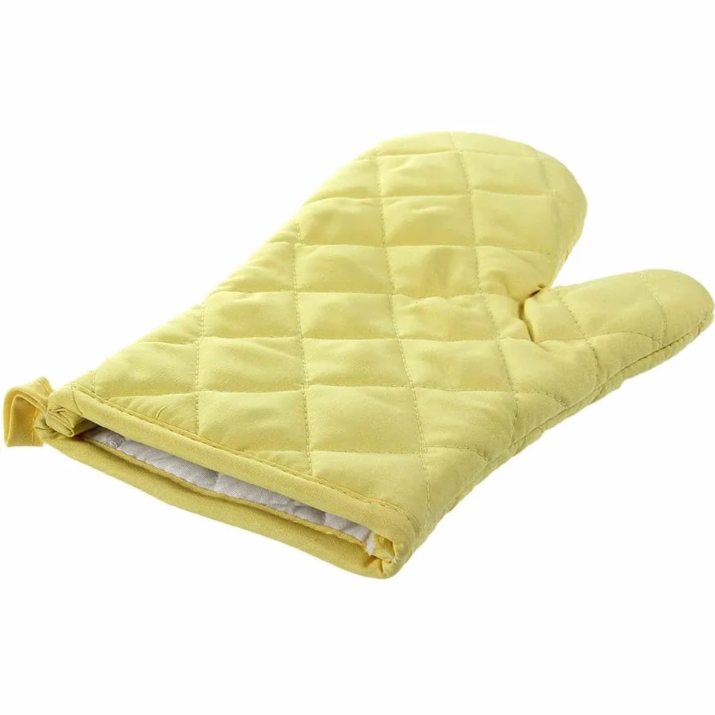Deux Gants en Coton pour Four À Micro-Ondes Peuvent Être Lavés des Mains De Protection Jaunes Résistantes La Chaleur l'usure Et Aux Brûlures