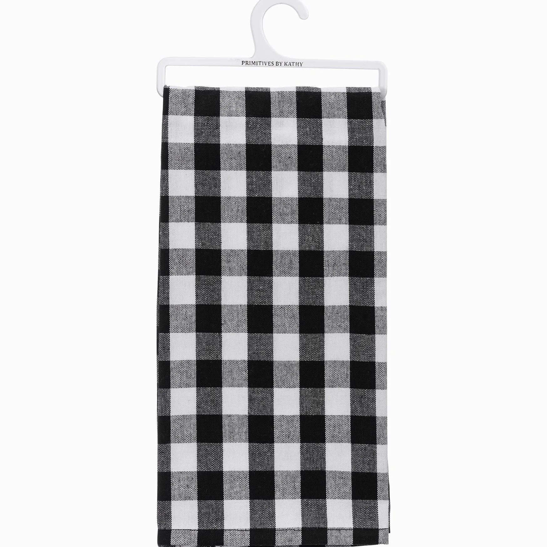 Torchon de cuisine en coton Motif à carreaux Noir/blanc 71 x 71 cm
