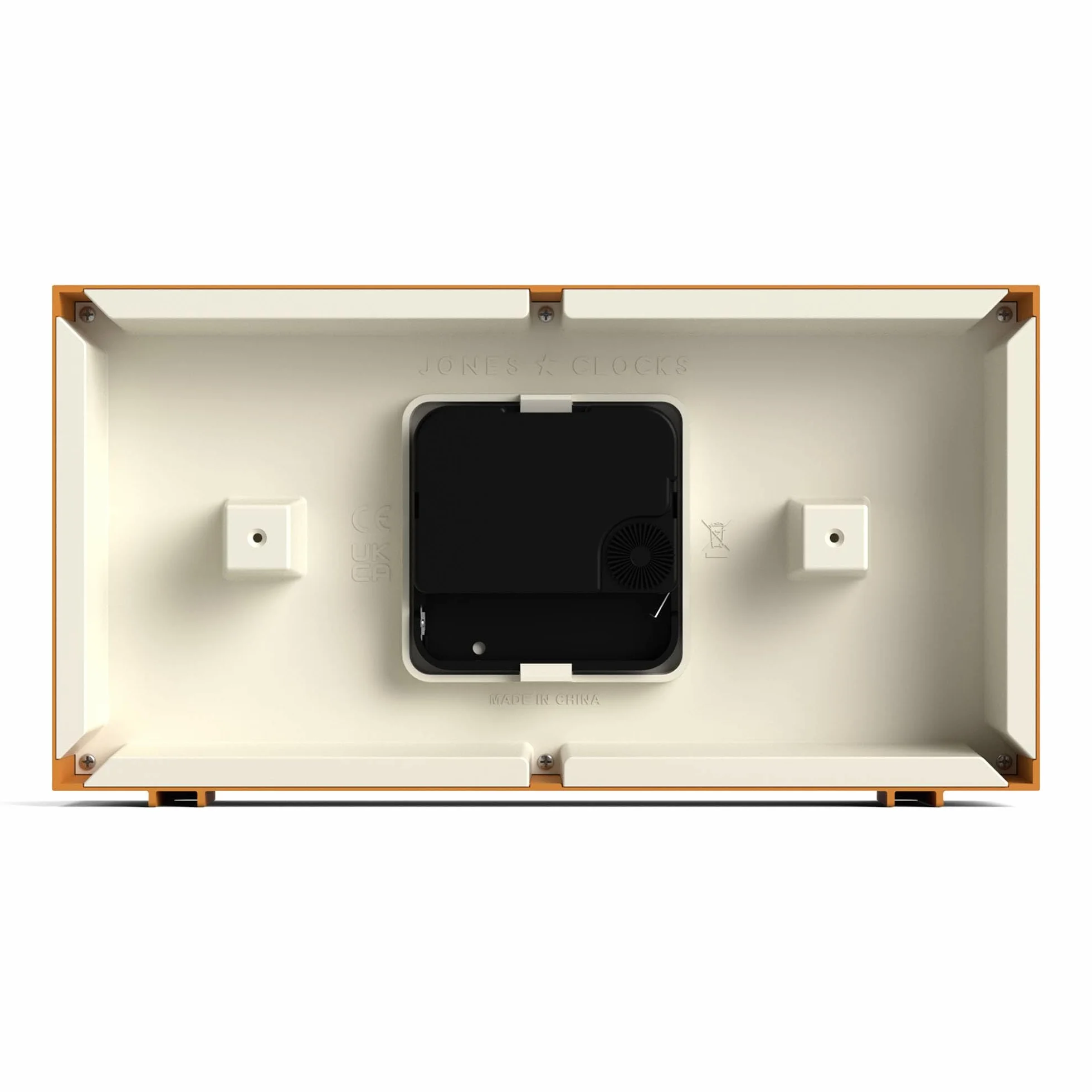 JONES CLOCKS® Odeon Horloge de Bureau Jaune Moutarde Design rectangulaire Moderne Style rétro