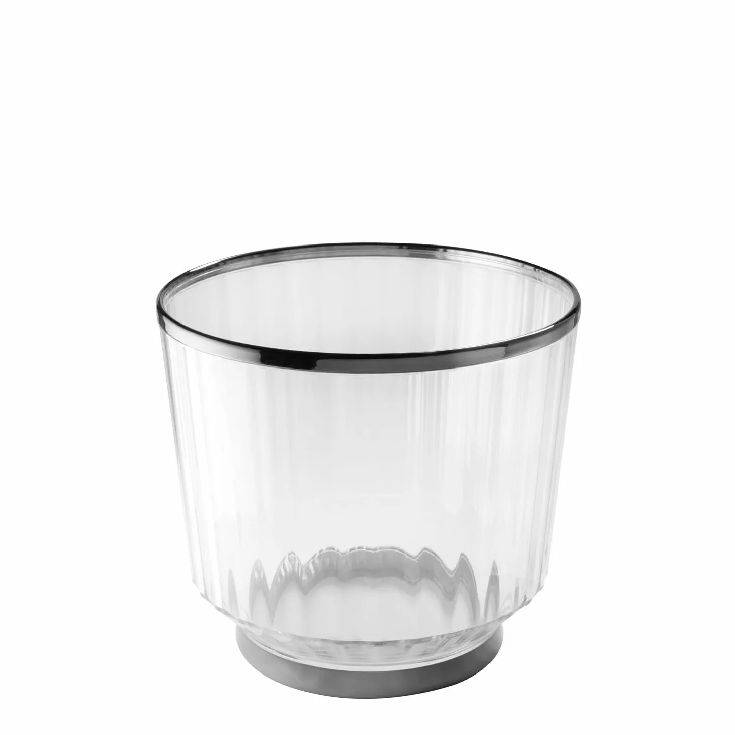 APS 36160 « AUREO » Seau à vin/à champagne, Ø 28 cm, H : 25 cm, 10 litres, polycarbonate, bord + anneau de fond, aspect bronze à canon, revêtement galvanisé, empilable