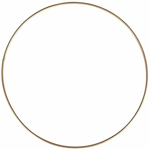 Lealoo Grand Cercle XXL métallique doré diam. 80 cm Anneau epoxy Or Attrape rêves