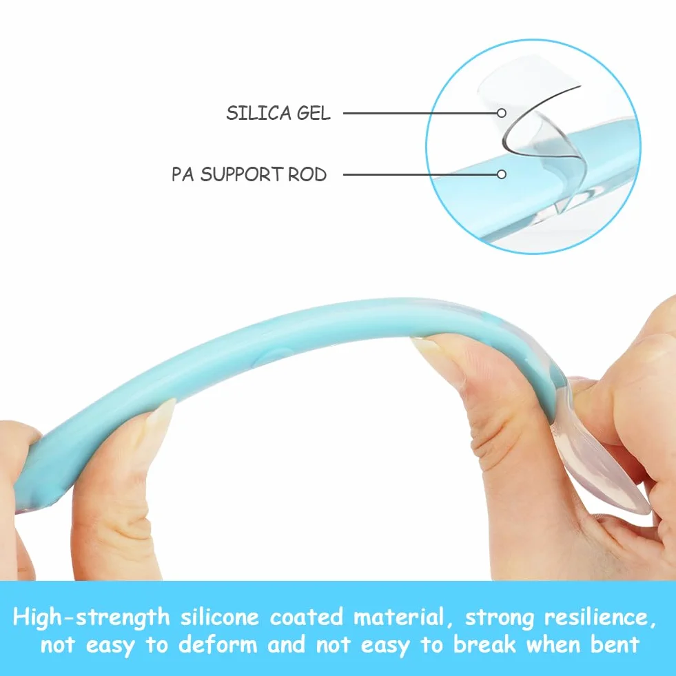 Vicloon Cuillère pour Bébé Silicone 5PCS Ensemble de Couverts Sans BPA
