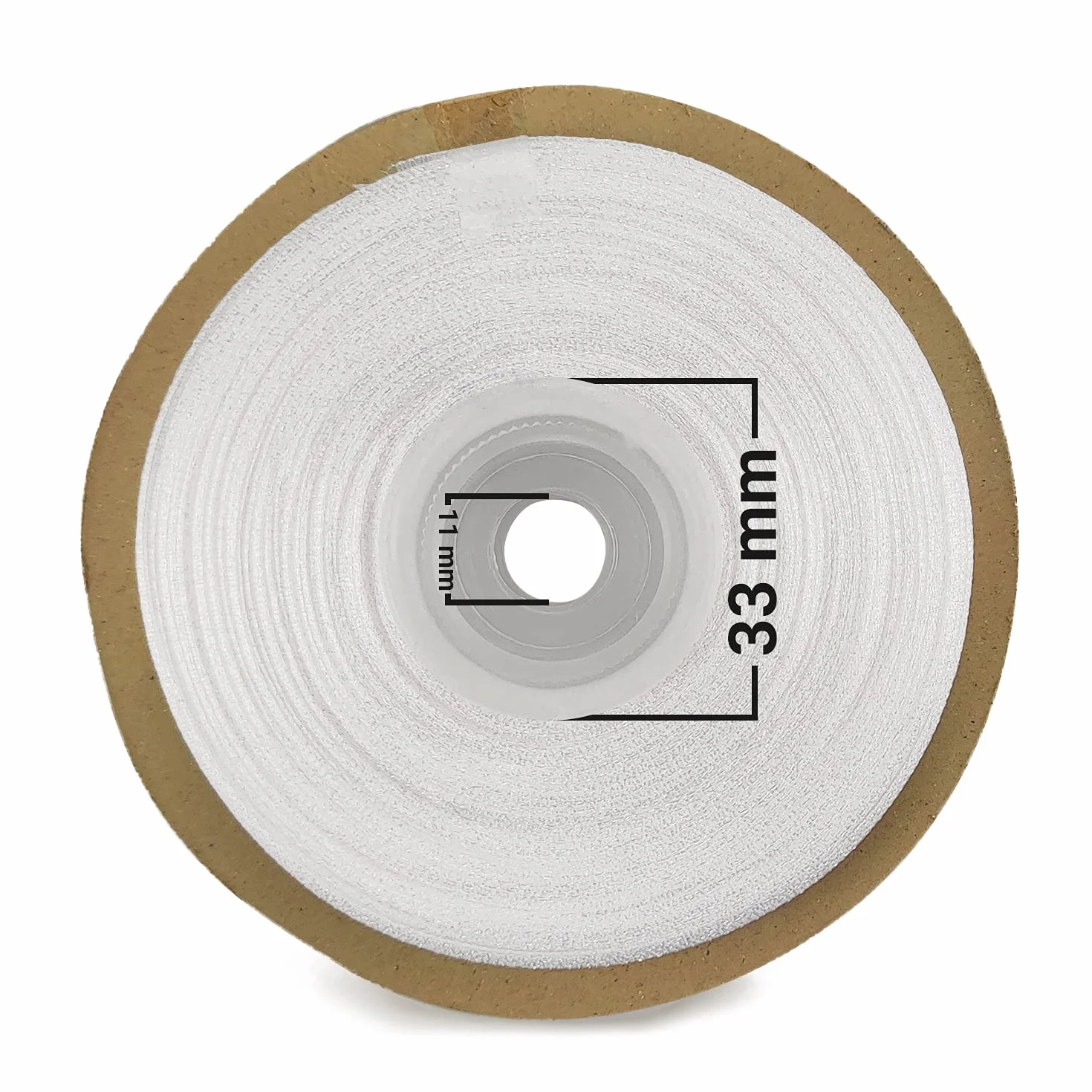 Netuno ruban satin organza 12mm x 32m blanc décoratif cadeau mariage