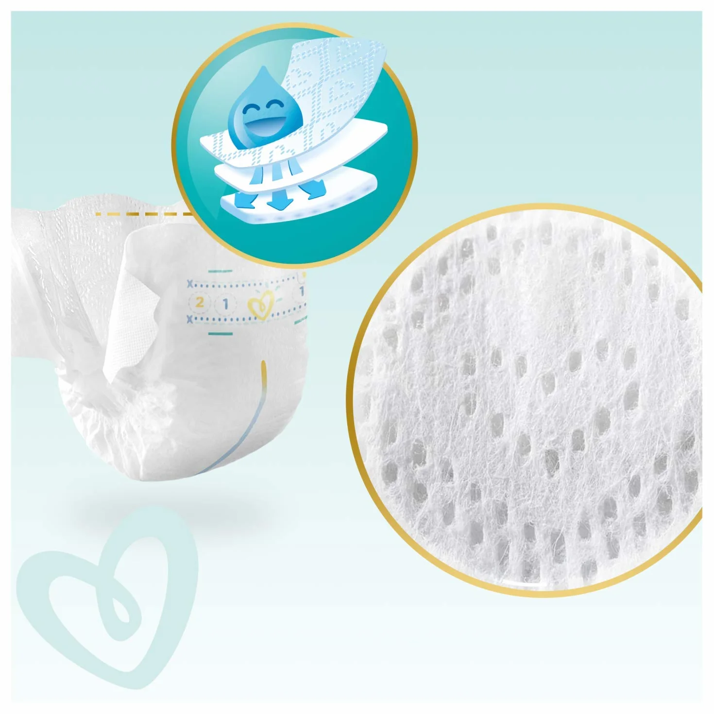 Pampers Protection Premium Taille 1 Couches 72 sztuk 2-5 kg